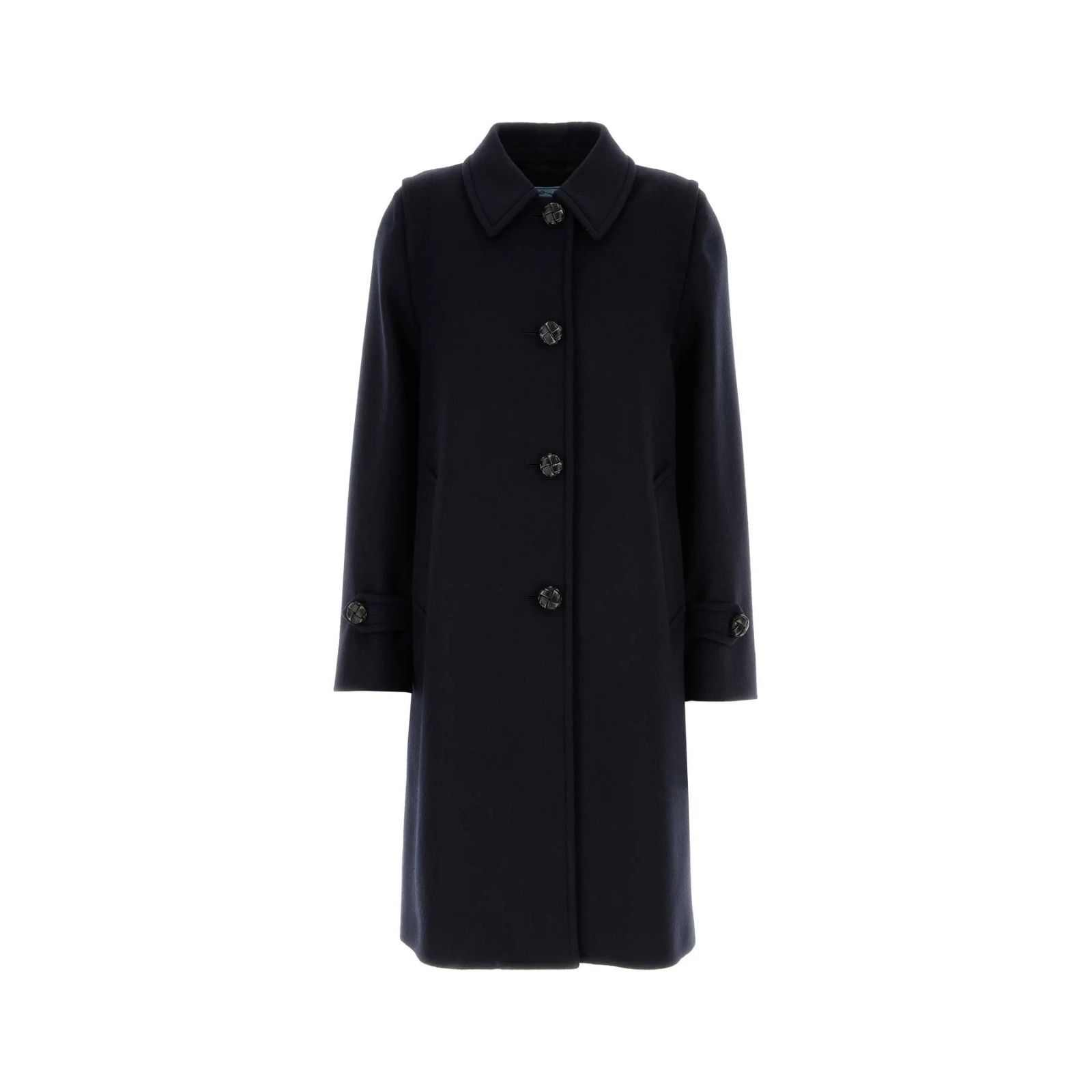 Prada PRADA Midnight Blue Wool Coat New & Authentic (Women's size: Size S / US 4 / IT 40 - 1 Thumbnail