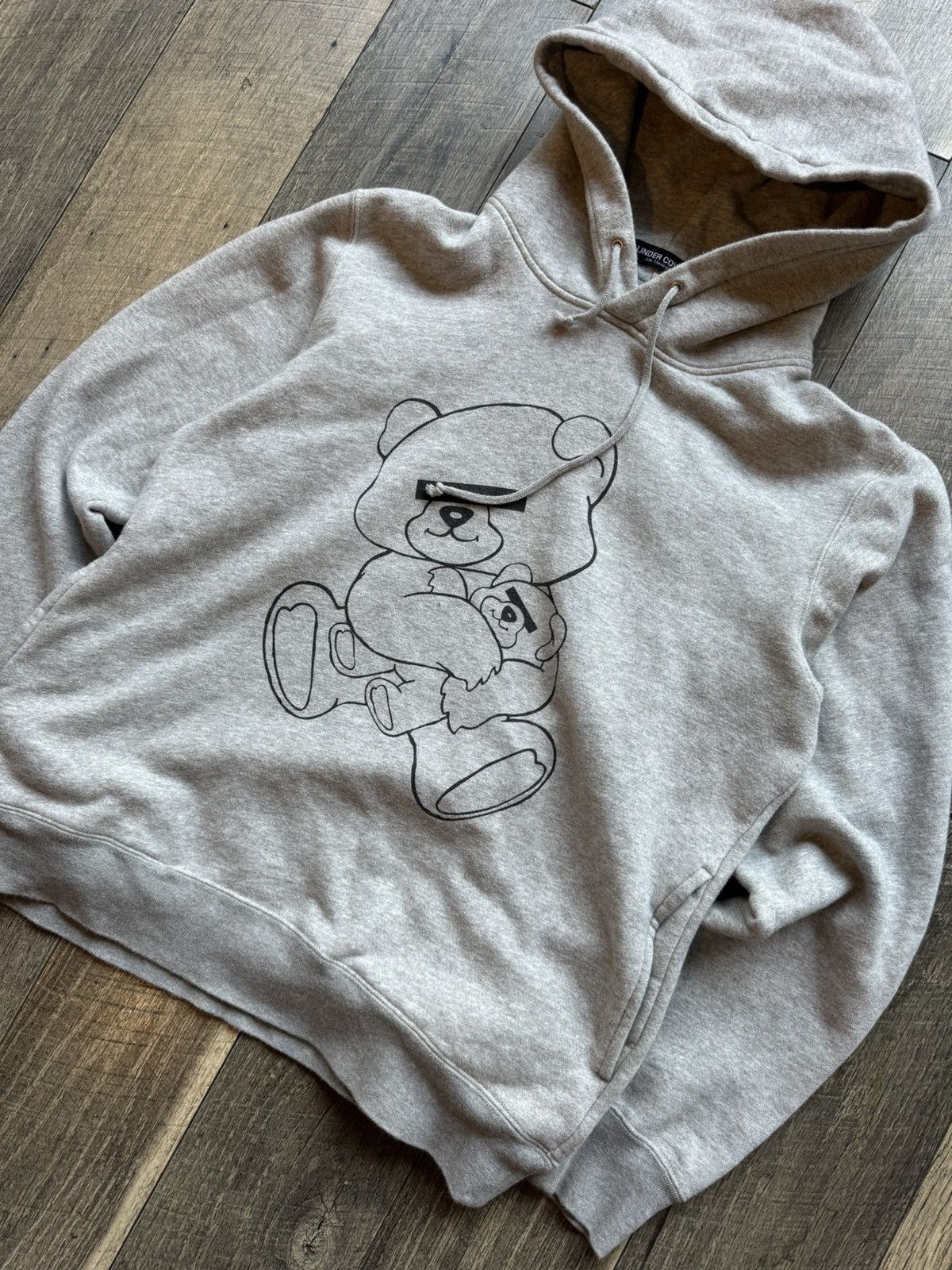 Undercover Undercover SS20 Blindfold Bear Grey Hoodie - 4 Size US L / EU 52-54 / 3 - 2 Thumbnail