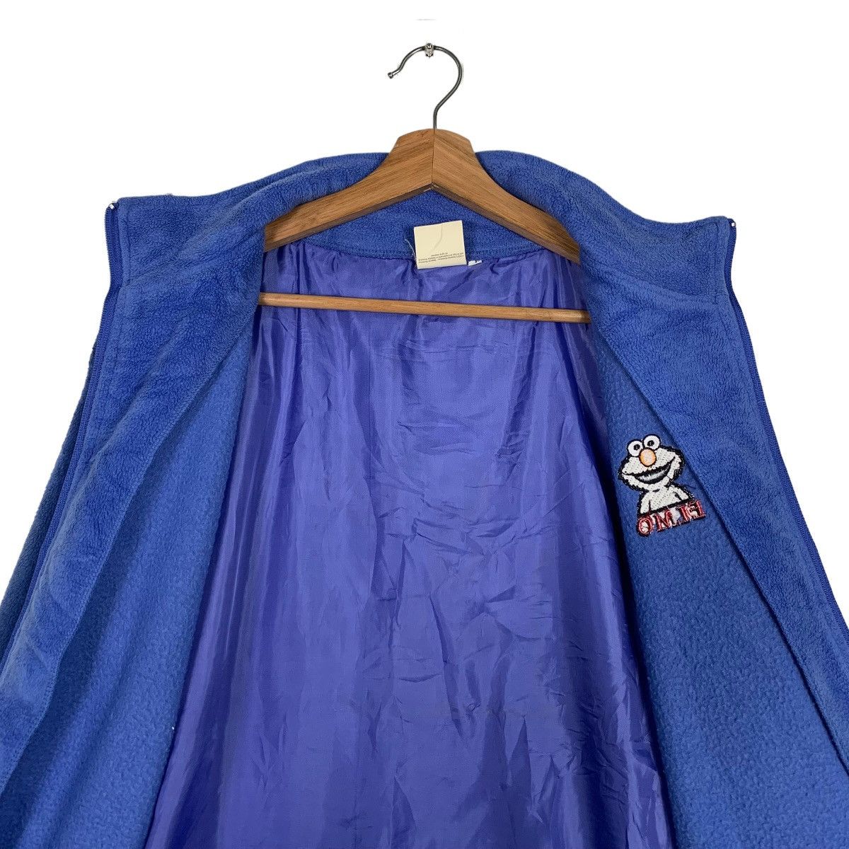Japanese Brand SESAME STREET ELMO EMBROIDERY LOGO FLEECE JACKET #0120-C7 Size US L / EU 52-54 / 3 - 15 Thumbnail