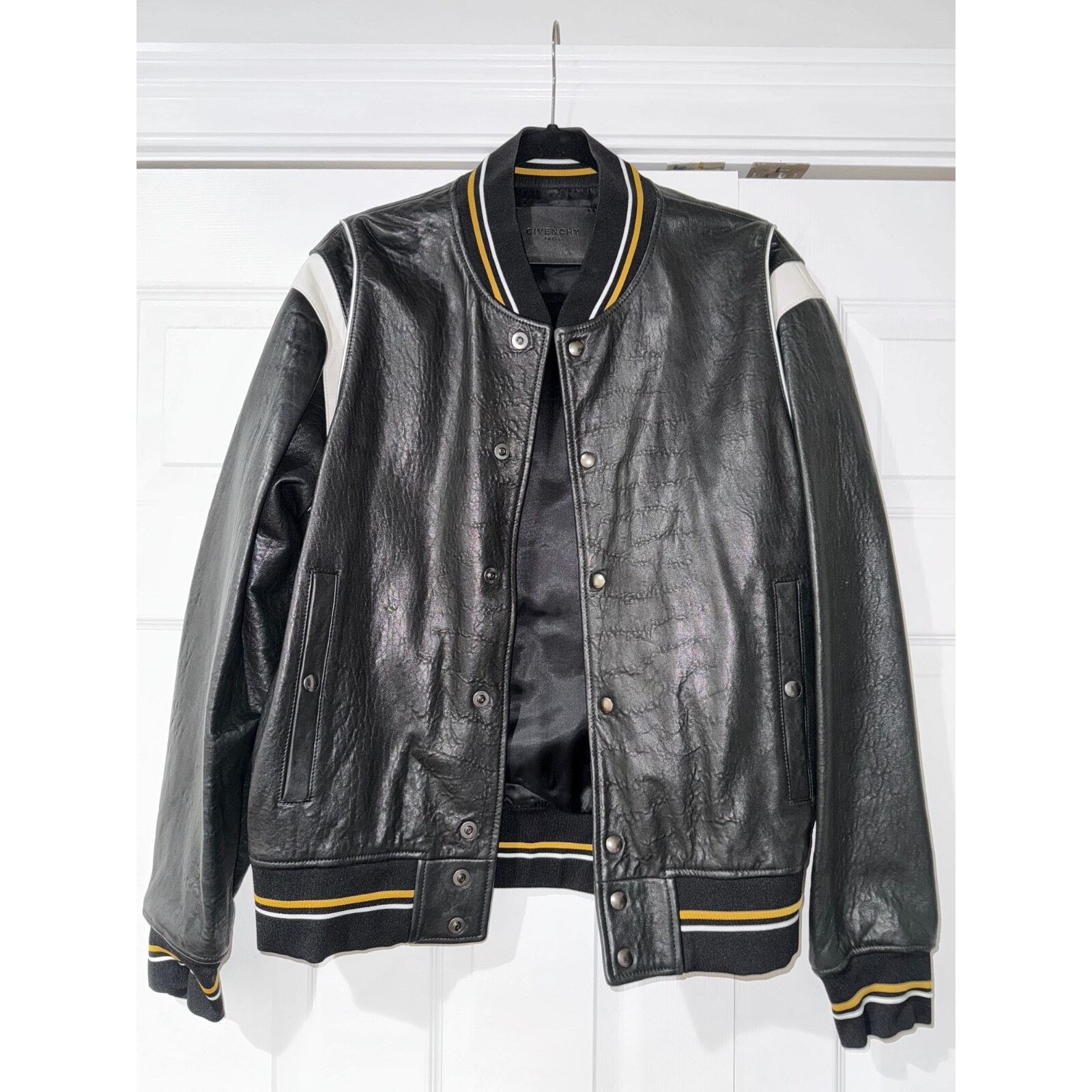Givenchy Givenchy Leather Monogram Varsity Bomber Blouson Jacket 50 Size US M / EU 48-50 / 2 - 6 Thumbnail