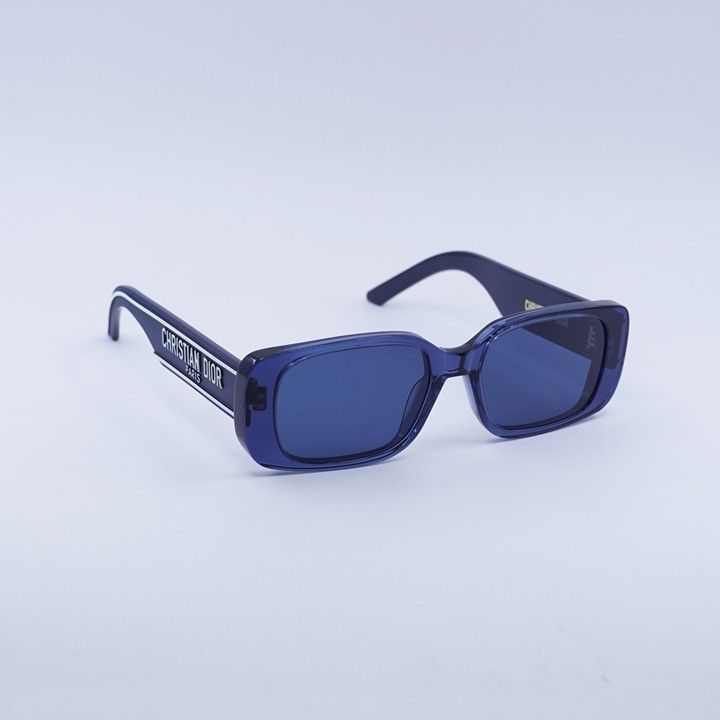 Dior Dior WILDIOR S2U 30B0 Sunglasses Translucent Blue Rectangle Size ONE SIZE - 2 Thumbnail