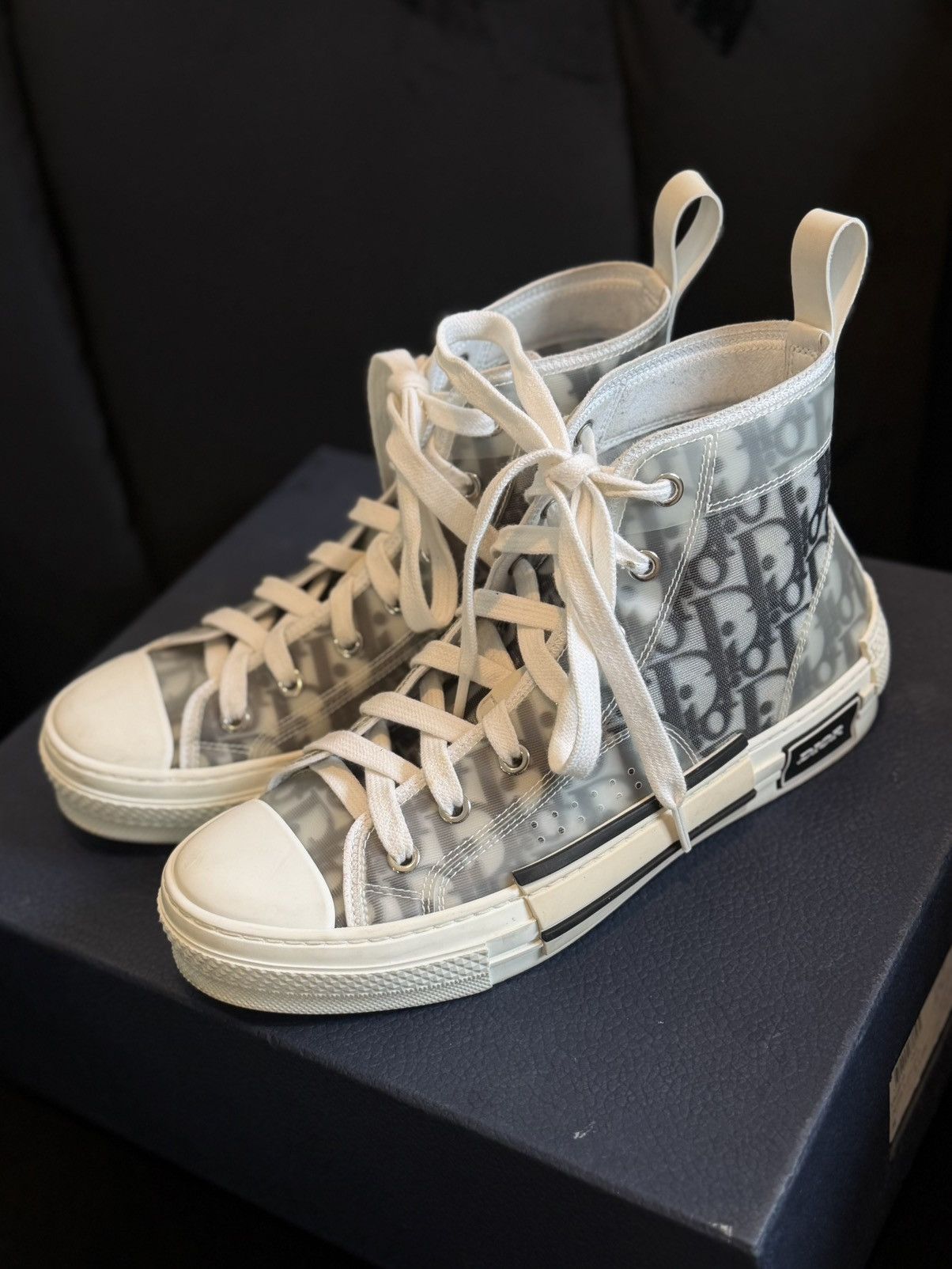 Dior B23 High-Top Sneakers – Transparent Oblique