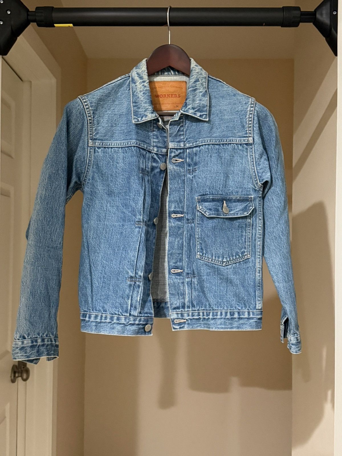Japanese Brand Workers Japan Type 1 Denim Jacket Size US XS / EU 42 / 0 - 1 Thumbnail