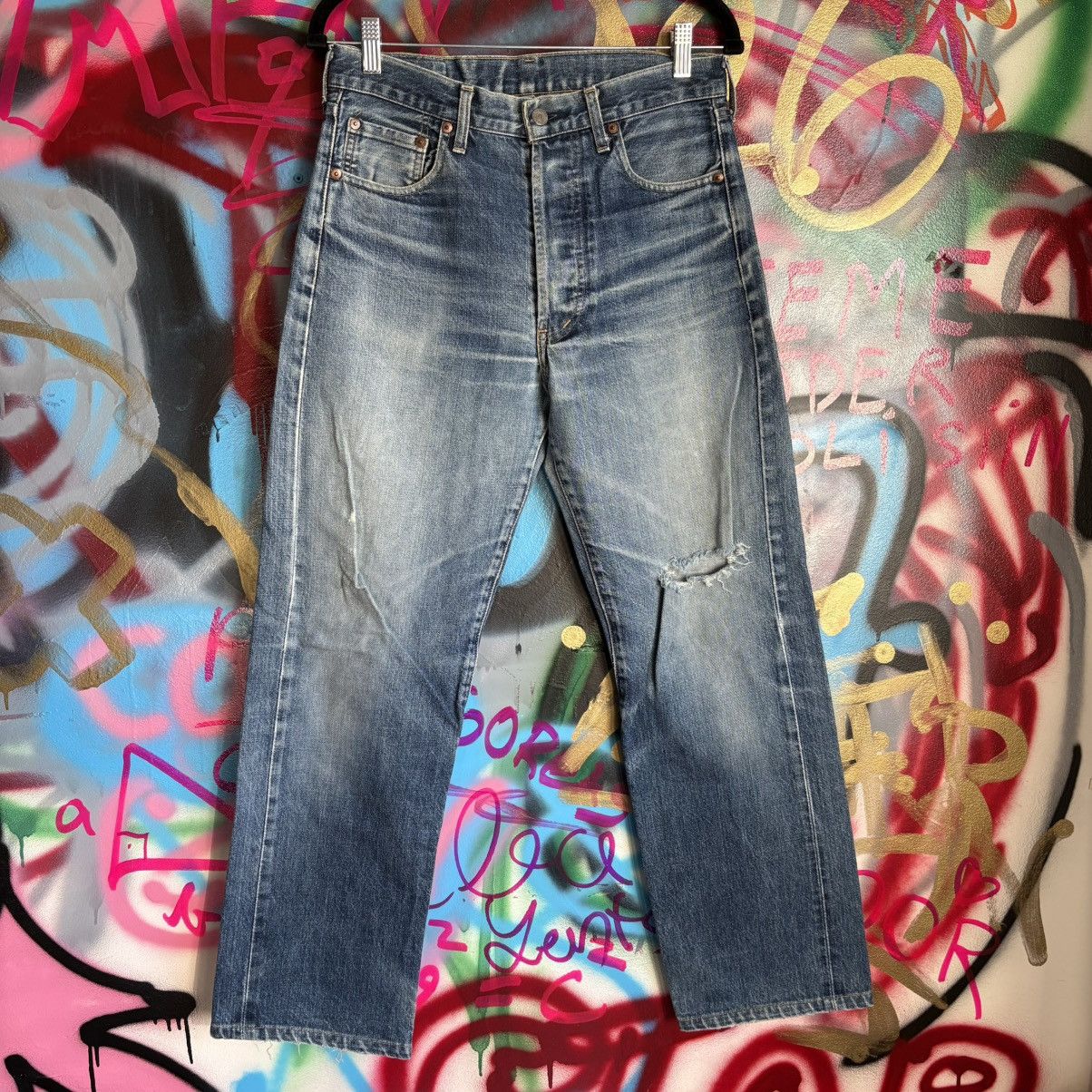 Levi's Vintage Clothing Levis LVC Big E Selvedge Distressed Jeans Size 30 Size US 30 / EU 46 - 2 Thumbnail