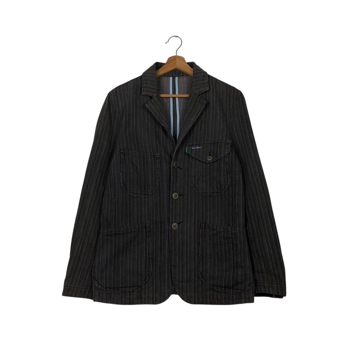 Japanese Brand × Vintage 📌Vintage Hickory Chore Jacket Paul Smith Jeand Issey Miyake Size US M / EU 48-50 / 2 - 2 Thumbnail