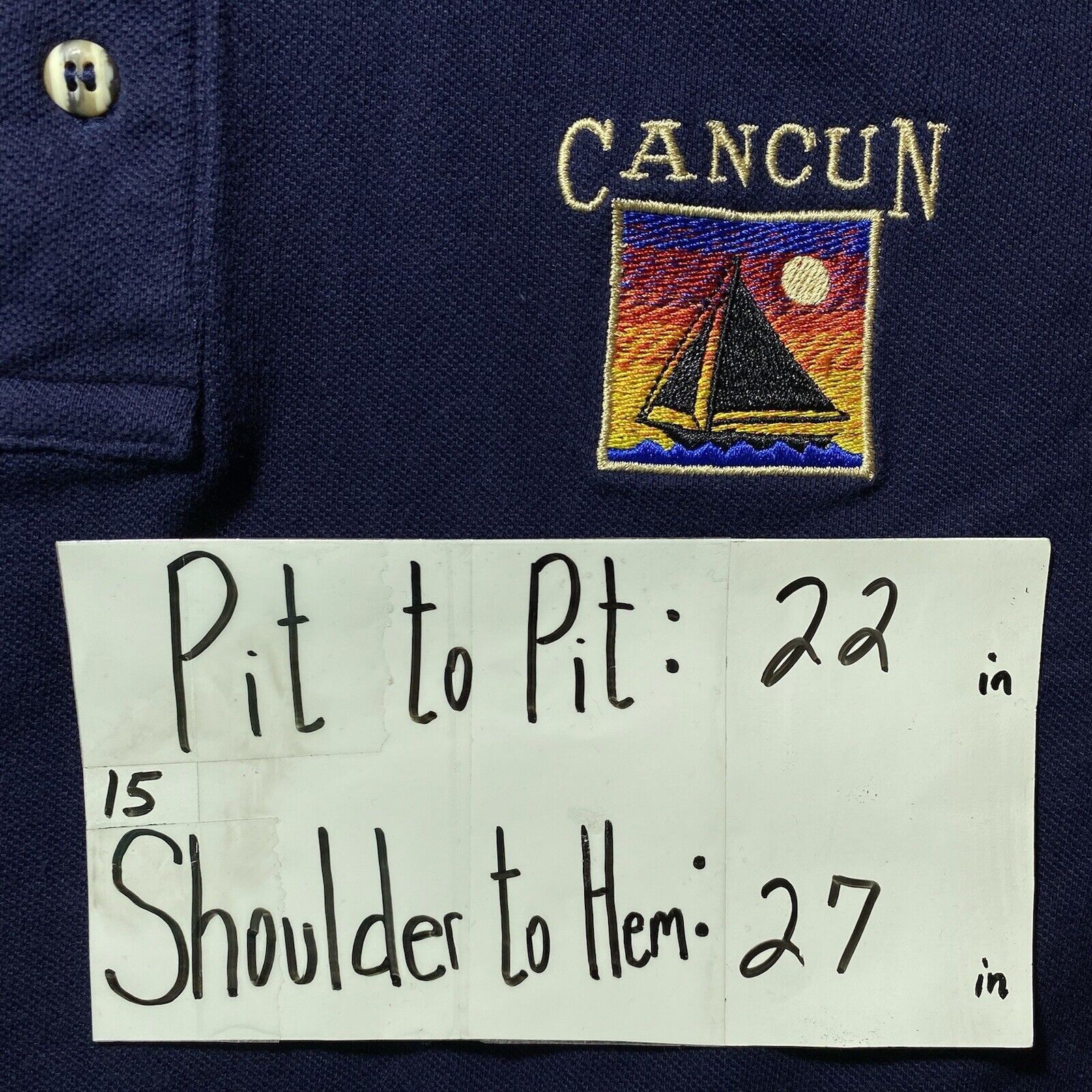 Other Vintage Le Best Cancun Size Large Blue Short Sleeve Polo Size US L / EU 52-54 / 3 - 11 Thumbnail