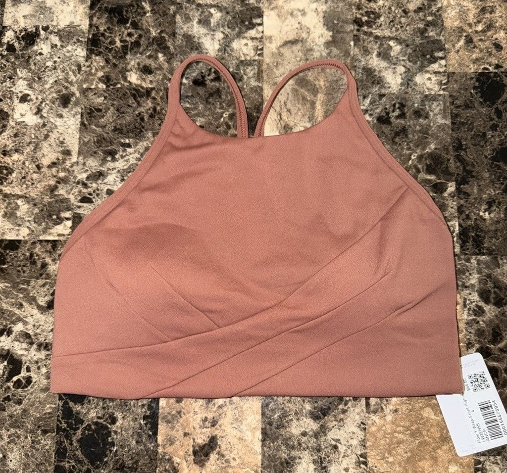 Lululemon LULULEMON FLOW Y WRAPFRONT HIGH NECK BRA ANCIENT COPPER SZ 4 Size ONE SIZE - 2 Thumbnail