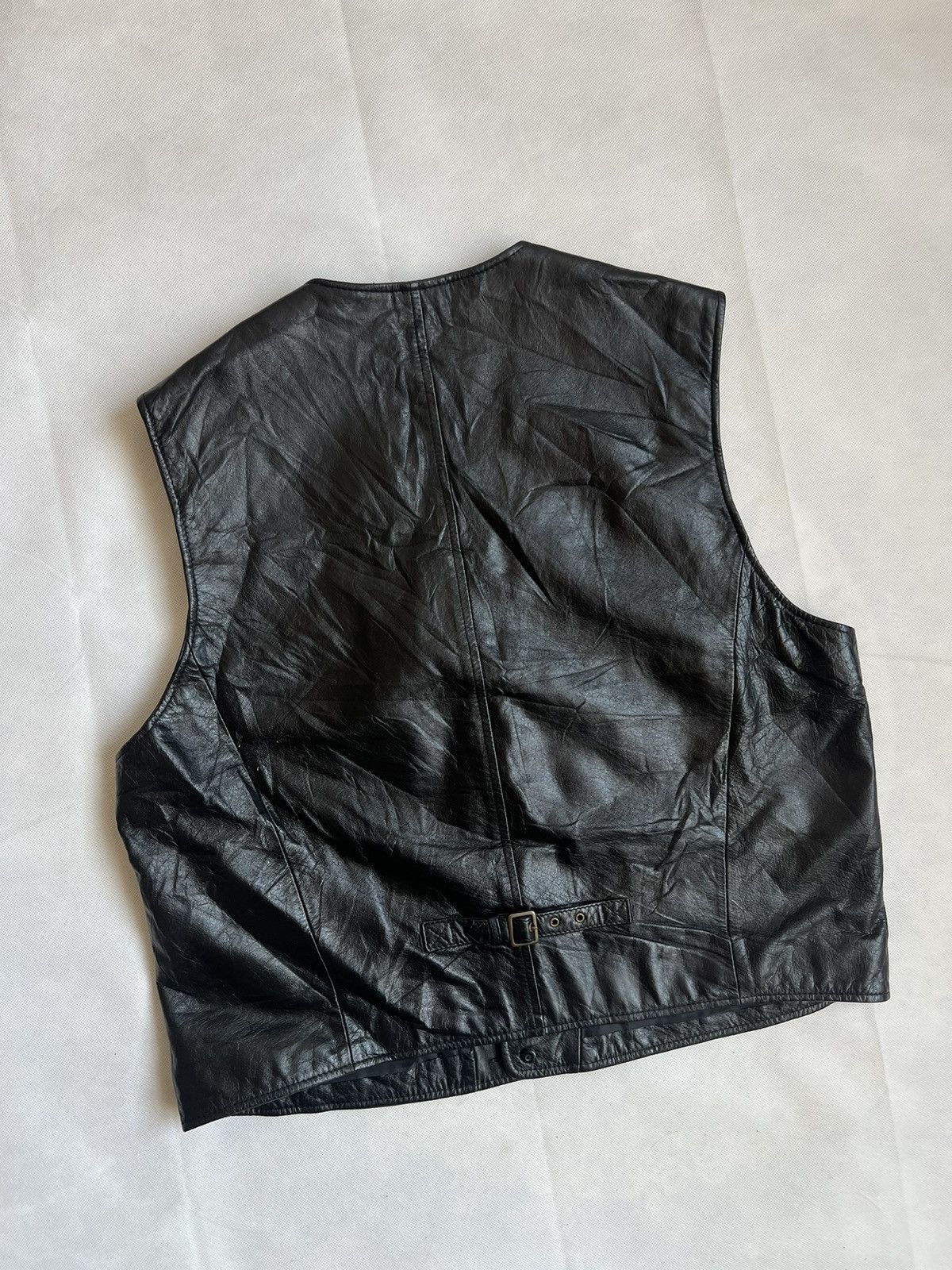 Leather Volcano Cowhide Leather Biker Punk Vest Size US XL / EU 56 / 4 - 9 Thumbnail