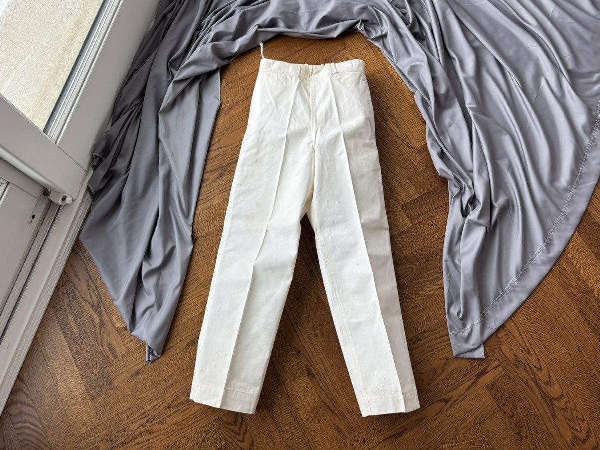 Vintage 1950s Trousers Vintage Dress Pants RCN Navy WW2 Structured Size 34R - 25 Thumbnail