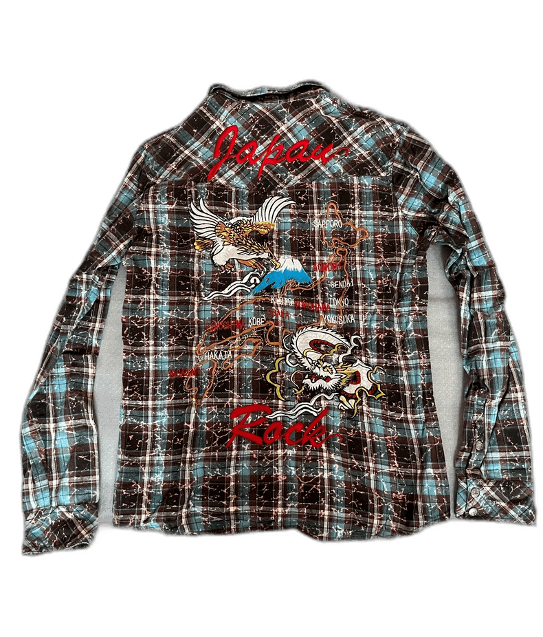 Yohji Yamamoto Vintage Japanese Embroidered Plaid Shirt-2506 Size M / US 6-8 / IT 42-44 - 1 Thumbnail