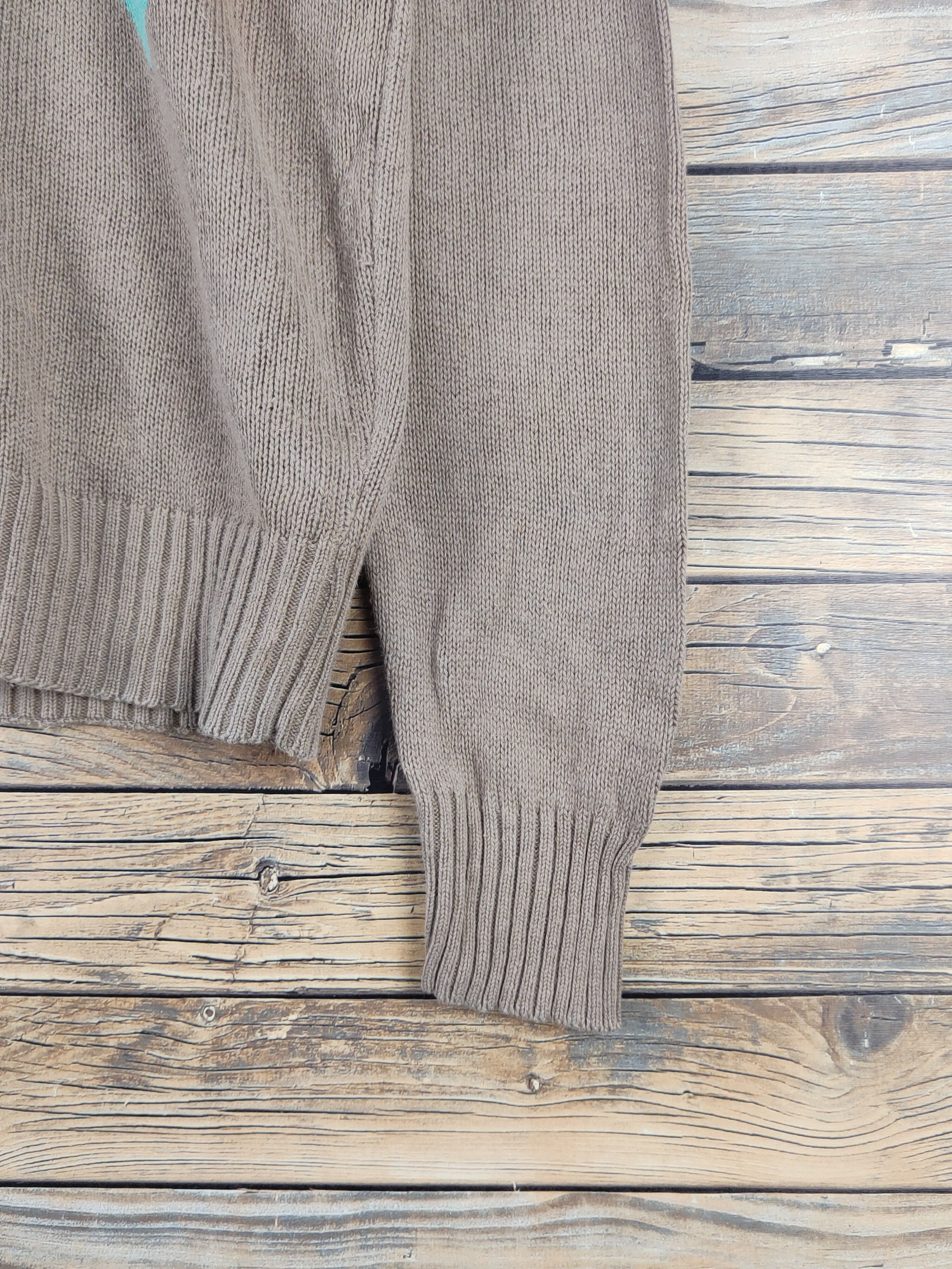 Vintage Crocodile Brown Faded Knitwear Sweatshirts #W1660 Size US L / EU 52-54 / 3 - 7 Thumbnail