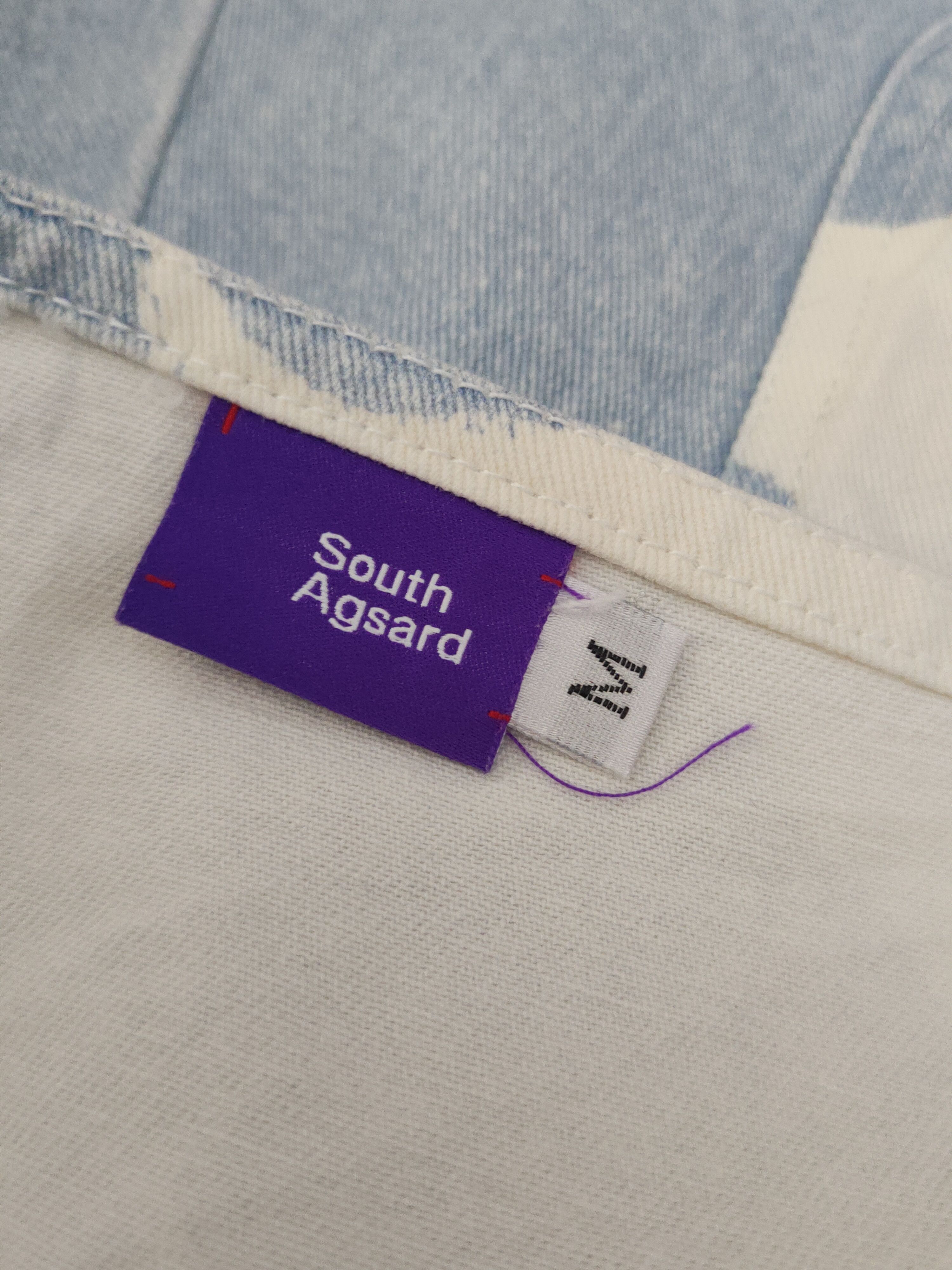 Other South Agsard Blue White Denim Shortall Jumpsuits Size 36" / US 14 / IT 50 - 14 Thumbnail