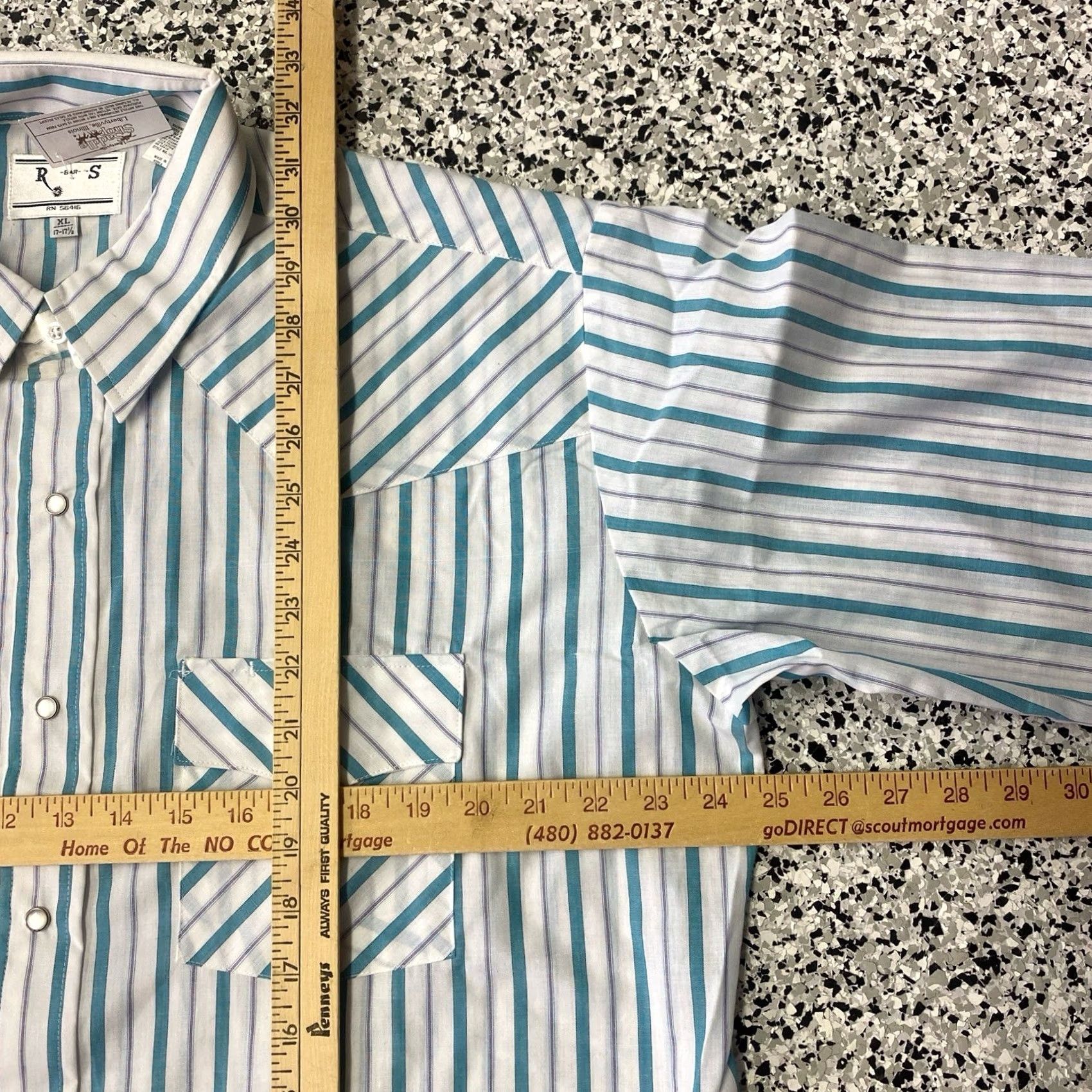 Vintage VINTAGE R Bar S Shirt Mens XL Blue Pearl Snap Western Classic Ranch Chore NWT Size US XL / EU 56 / 4 - 5 Thumbnail