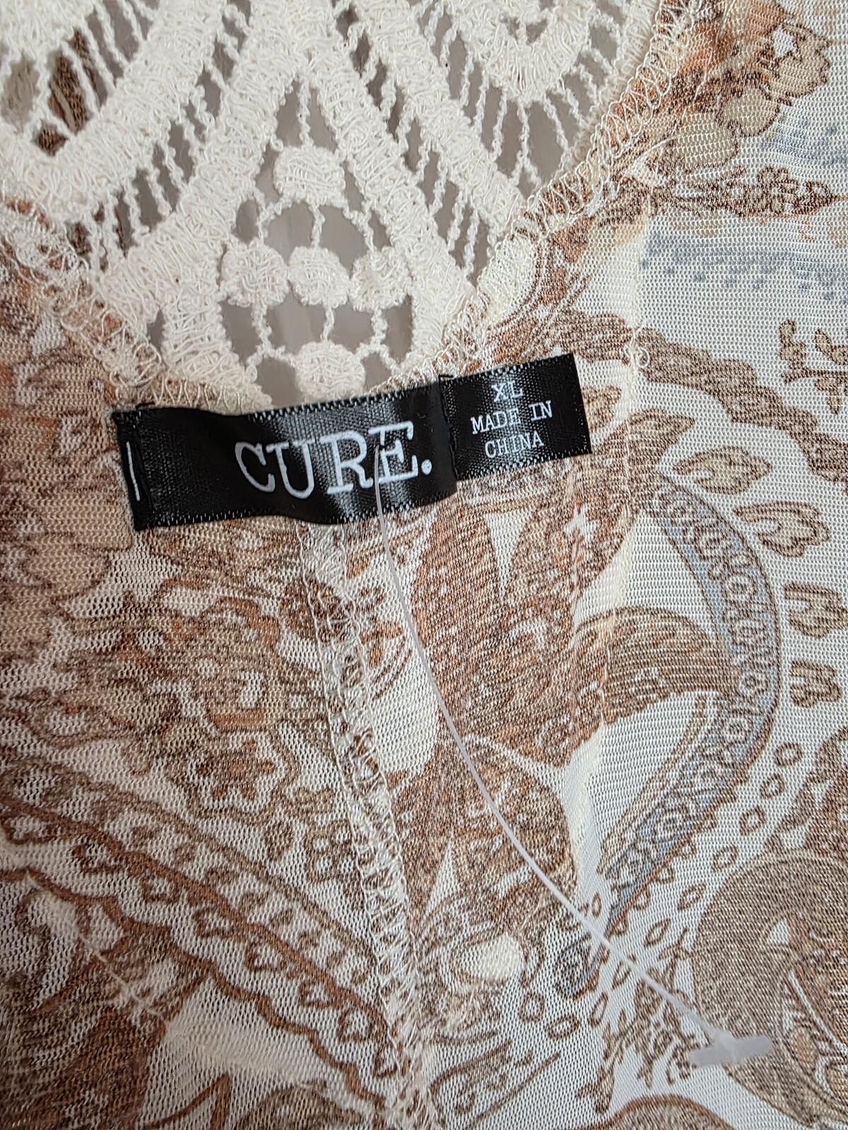 J.Crew Cure XL Brown Paisley Lightweight Semi Sheer Open Cardigan Size XL / US 12-14 / IT 48-50 - 4 Thumbnail