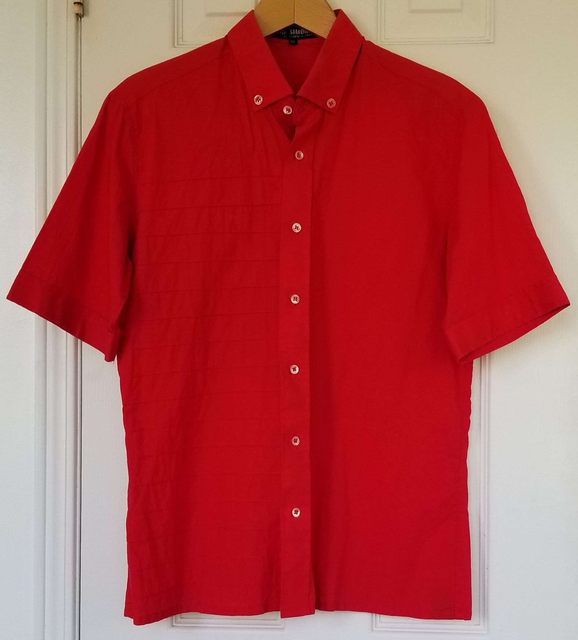 Raf Simons Raf Simons Archival Vivid Red Vibrant Cardinal Shirt Size US S / EU 44-46 / 1 - 1 Thumbnail