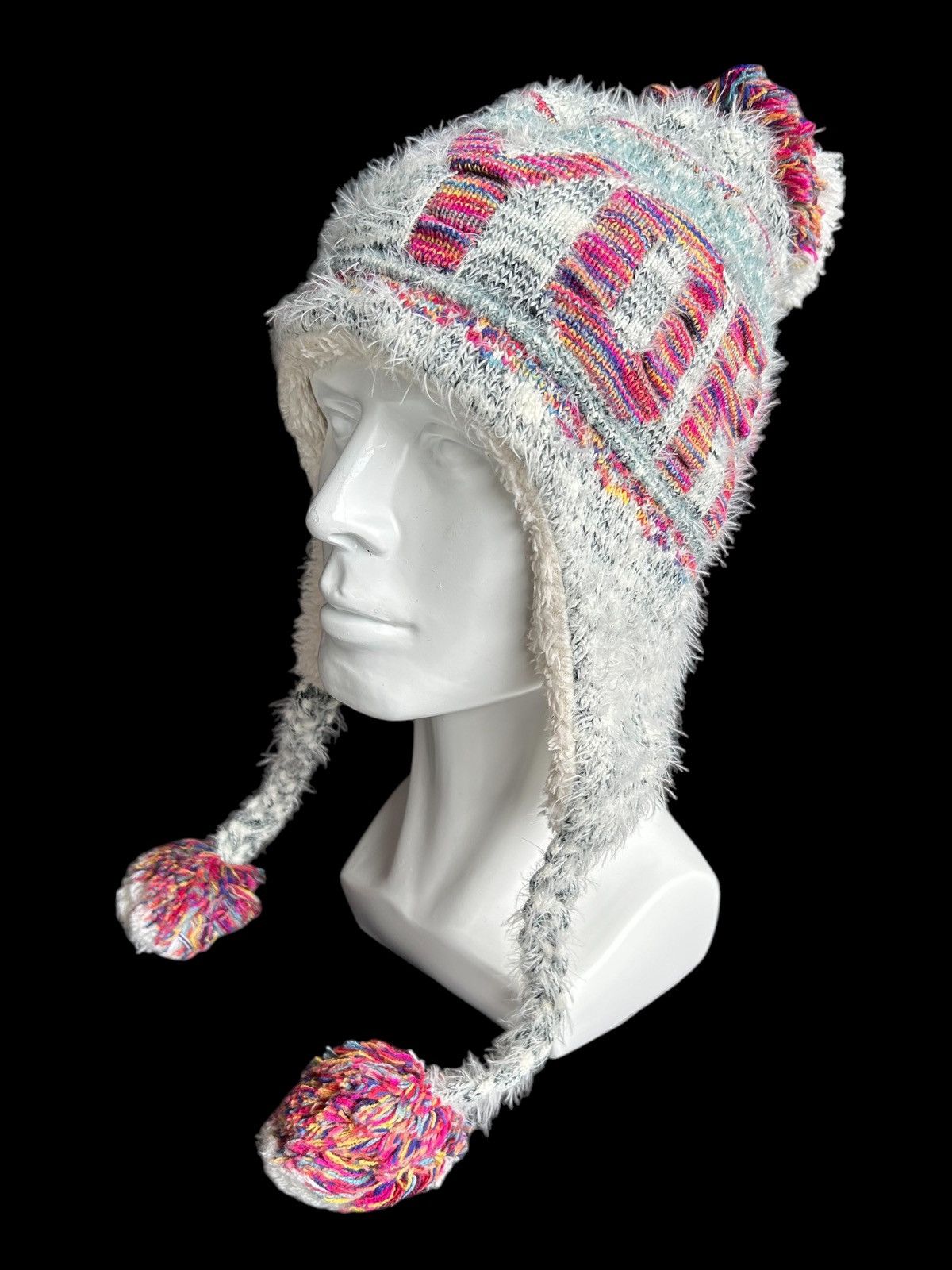 Robin Ruth Mohair Fur Mohawk Beanie Hats