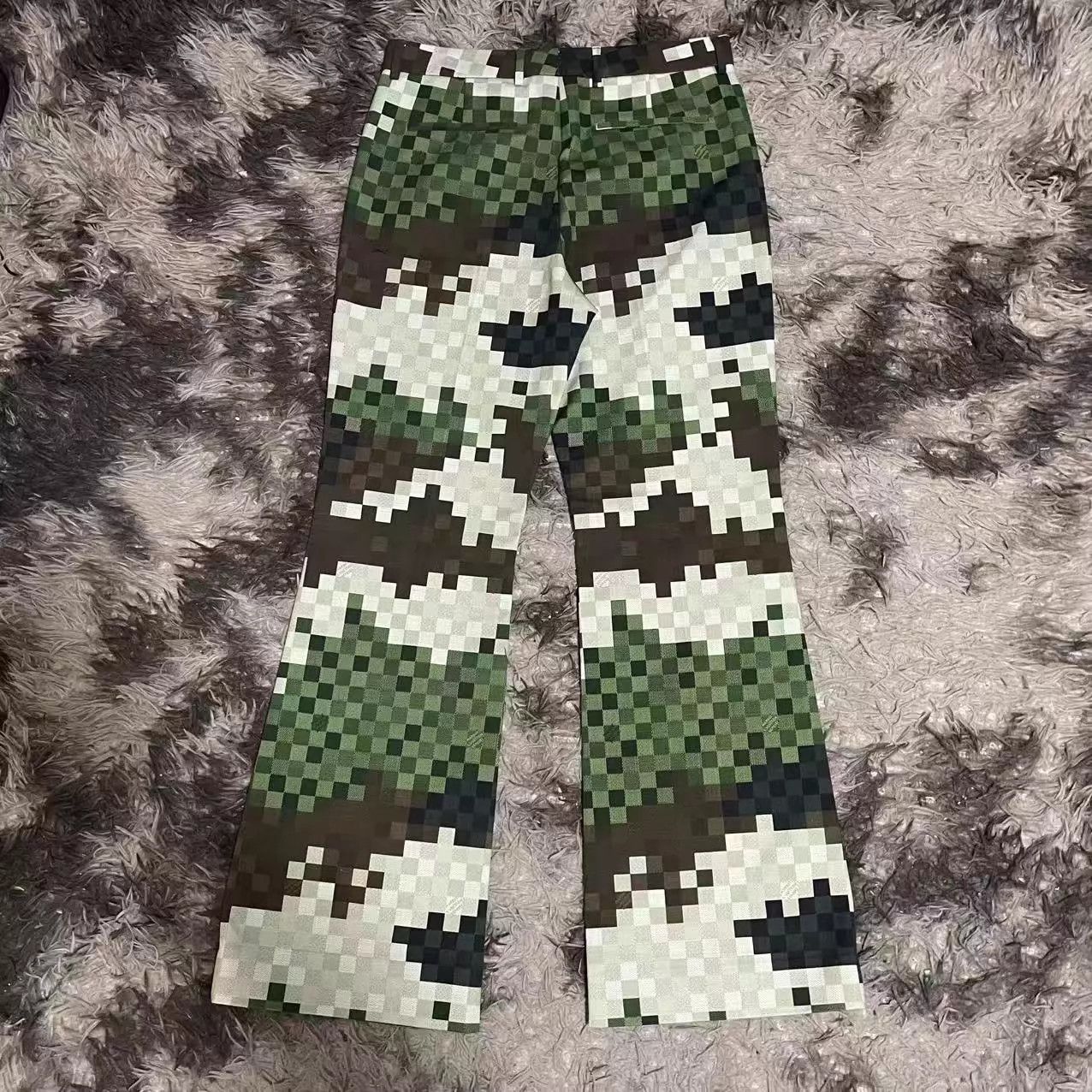 Louis Vuitton LV x Pharrell Williams Camo Check Flared Pants 50 Size US 34 / EU 50 - 2 Thumbnail