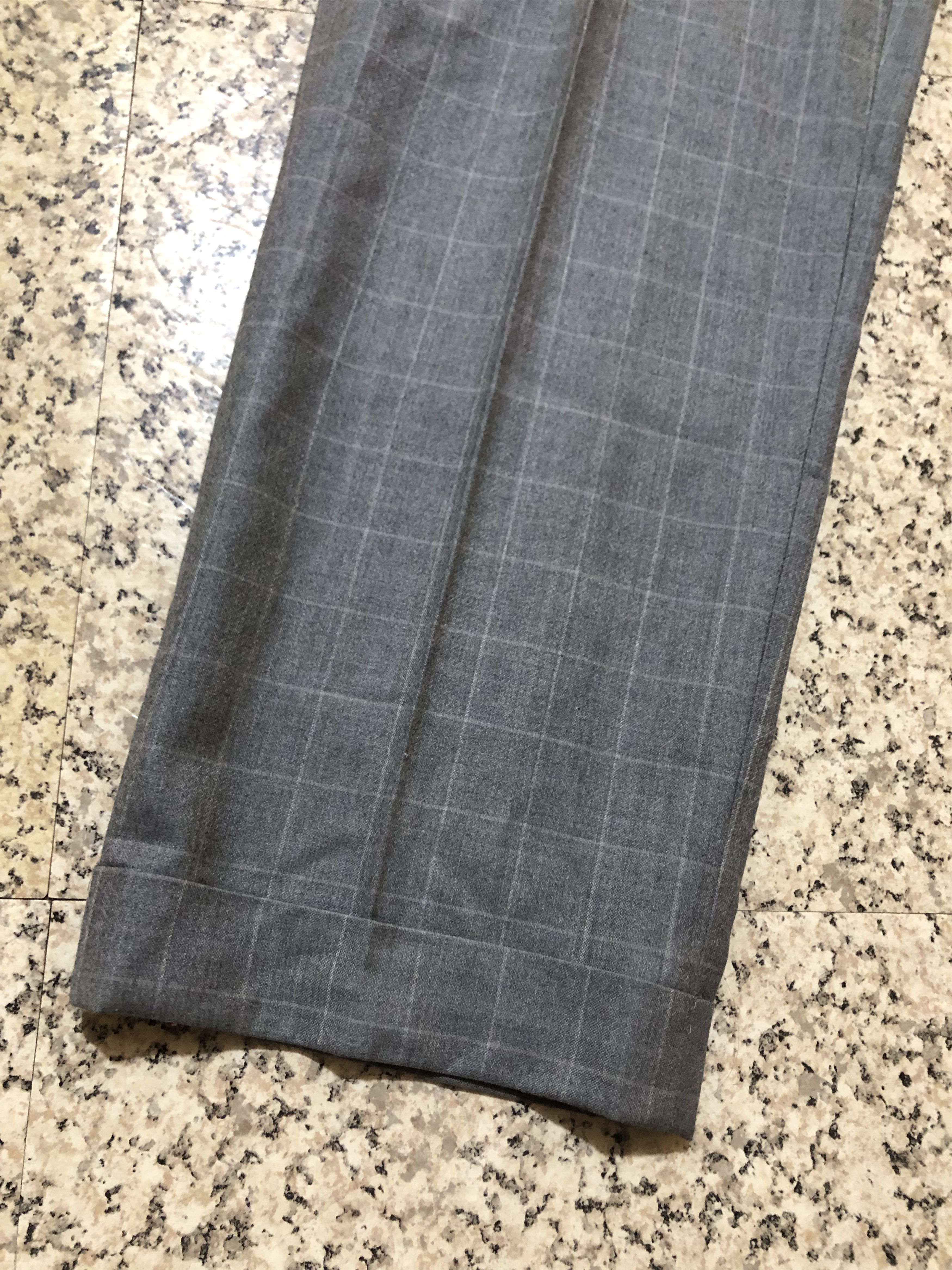 Brunello Cucinelli Brunello Cucinelli Windowpane Plaid Virgin Wool Trousers Size US 35 - 4 Thumbnail