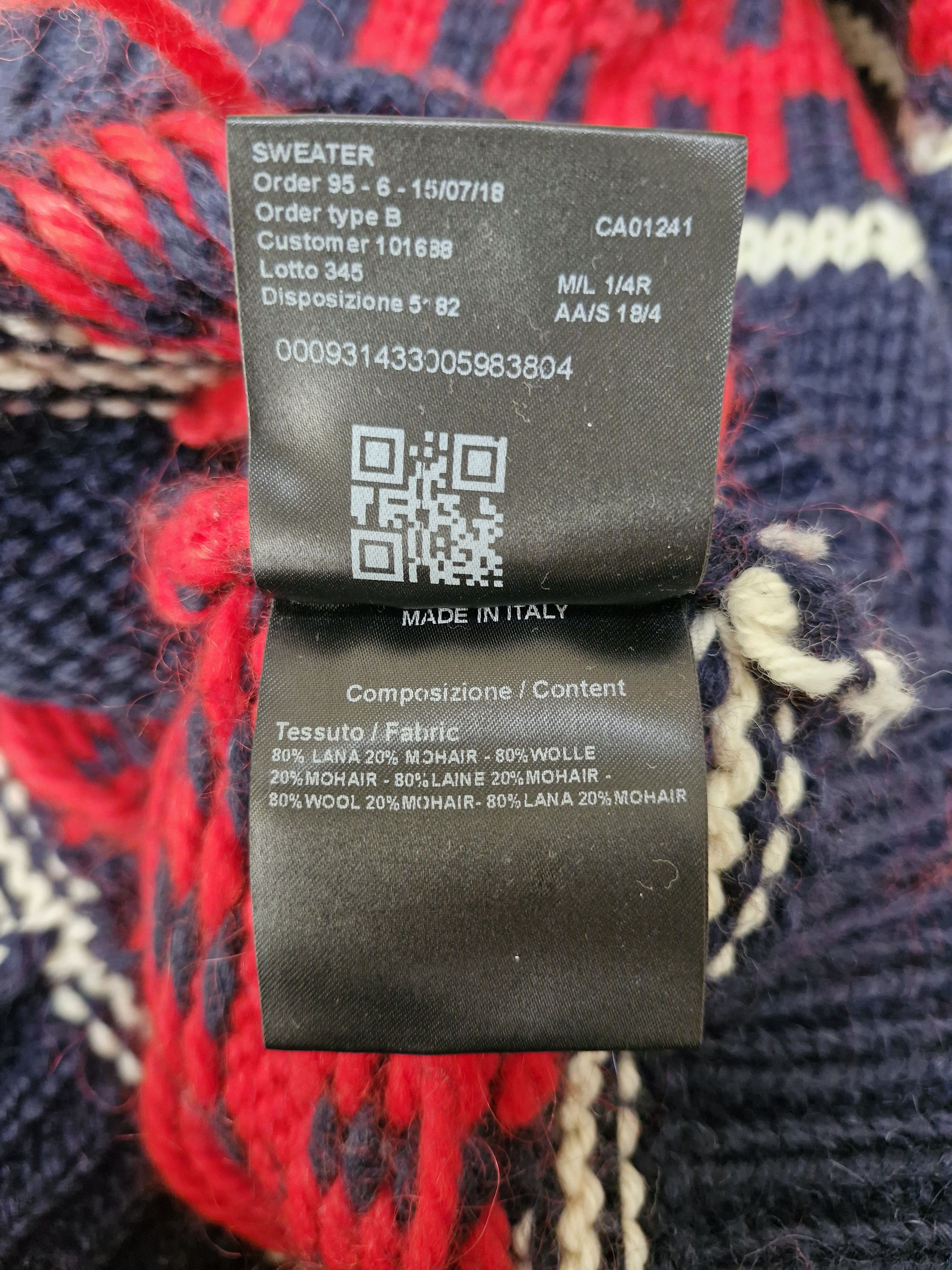 Calvin Klein 205W39NYC CALVIN KLEIN 205W39NYC FW18 Striped Distressed Wool Knit Size US M / EU 48-50 / 2 - 8 Thumbnail