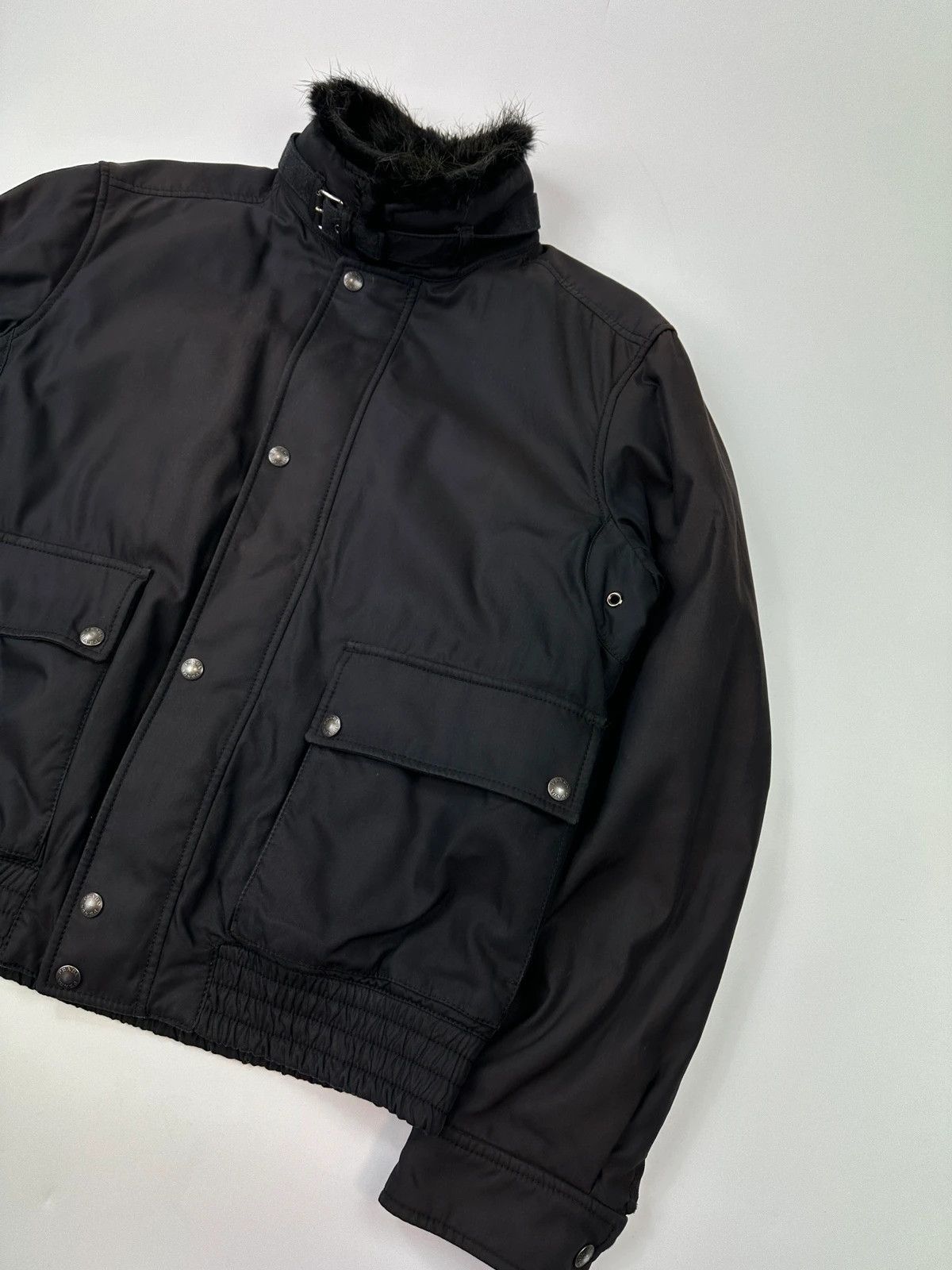 Prada Prada Sport FW2007 Black Faded Bomber Aviator Jacket Size US XL / EU 56 / 4 - 4 Thumbnail