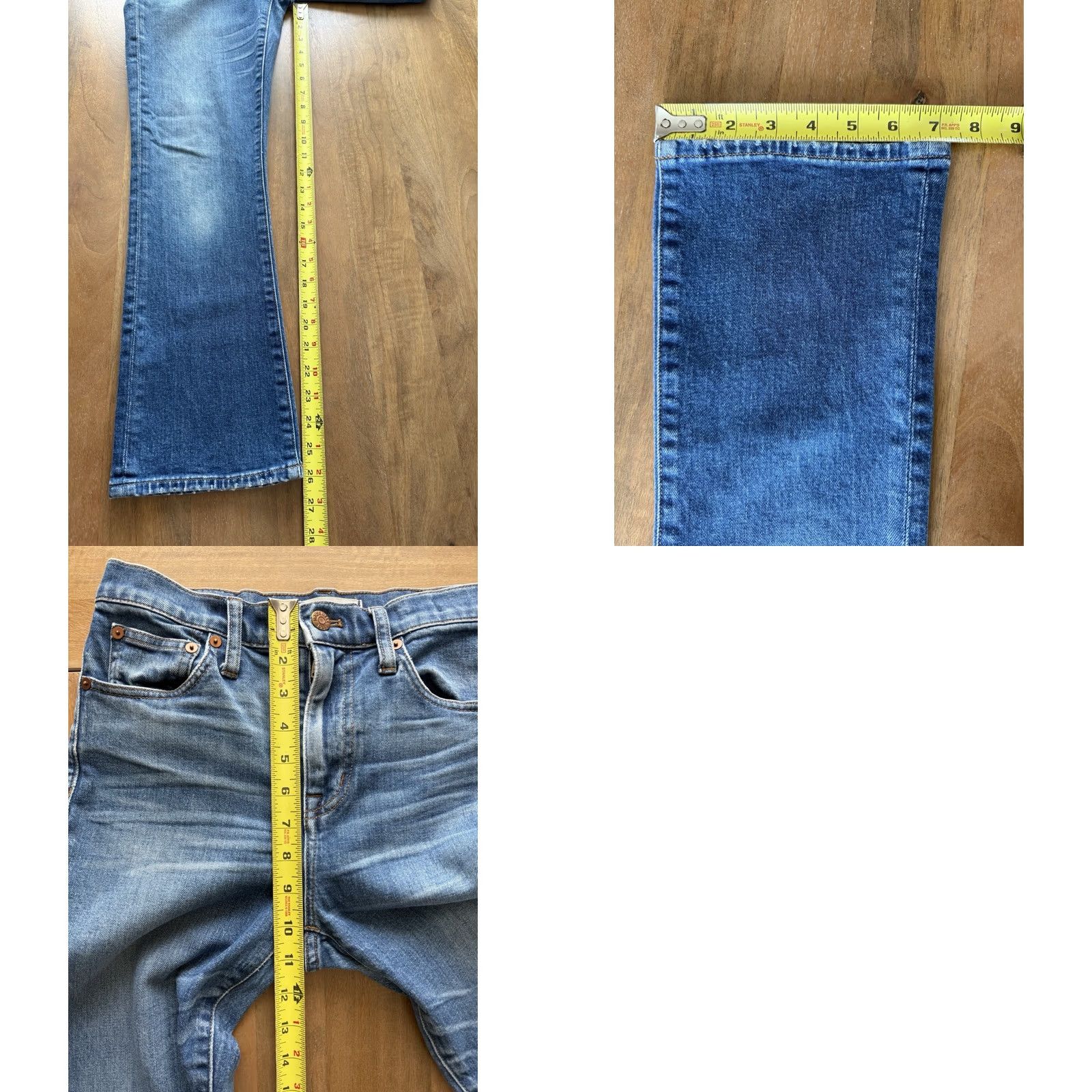 Madewell Madewell Jeans Womens 26 Bootcut 10” High Riser Demi Blue Denim 5-Pocket Zipper Button Logo Cowgirl Western Size 28" / US 6 / IT 42 - 8 Thumbnail