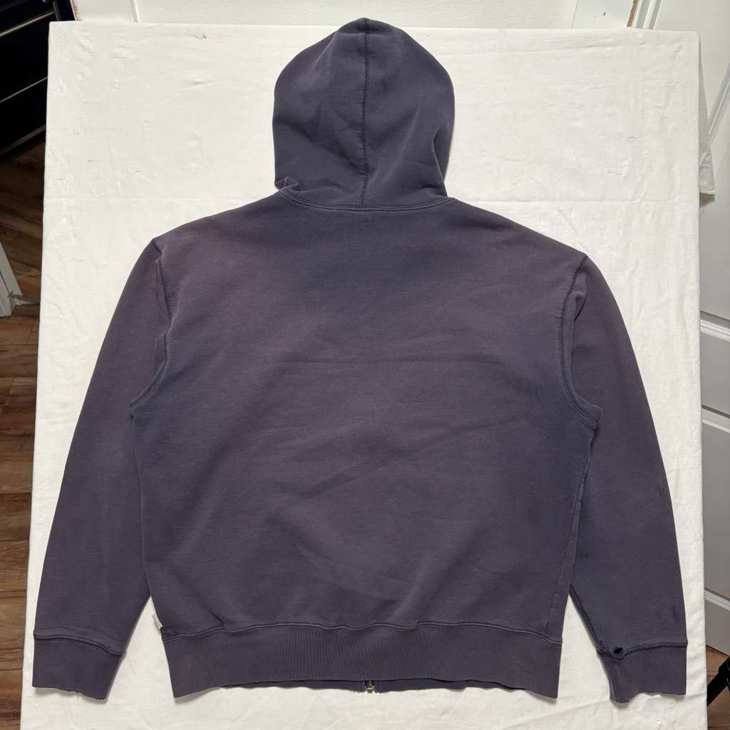 Old Navy VTG Y2K 00's Old Navy Faded Distressed Zip Up Hoodie Navy L Size US L / EU 52-54 / 3 - 3 Thumbnail