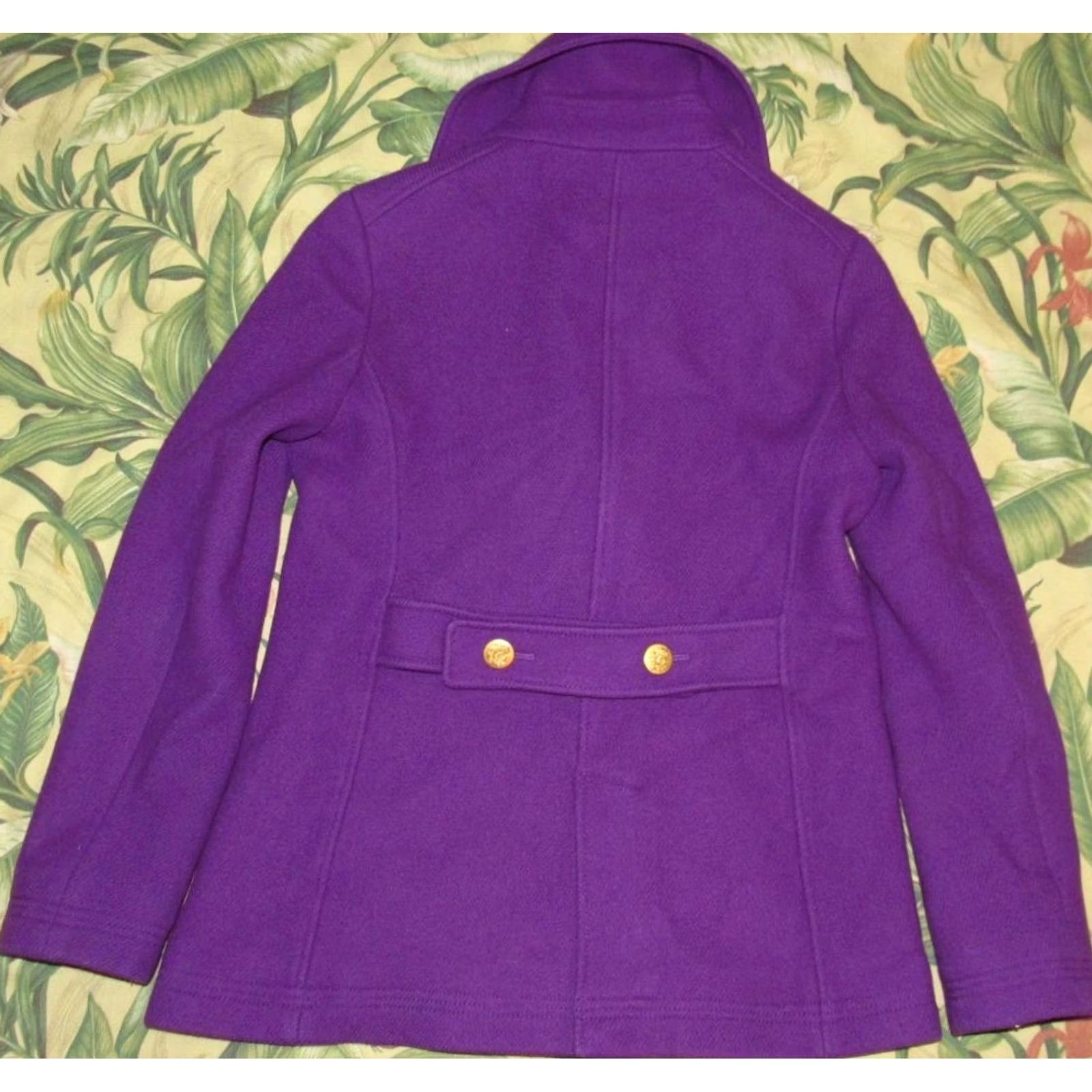 Doublet J CREW Royal Purple Nello Gori Double Breasted Stadium Cloth Coat Jacket 10 Size L / US 10 / IT 46 - 4 Thumbnail