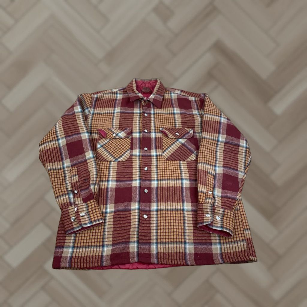 High Sierra VINTAGE High Sierra Shirt Jacket Shacket Mens M Red Flannel Plaid Lined Size US M / EU 48-50 / 2 - 1 Thumbnail