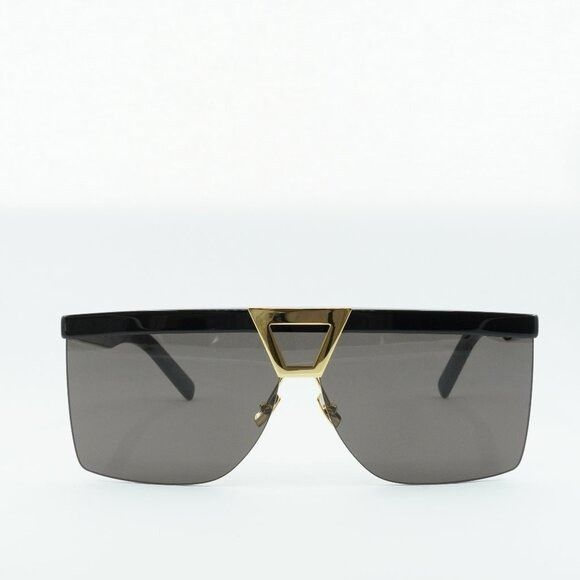 Saint Laurent Paris Saint Laurent SL537 PALACE 001 Sunglasses Black Shield Frame Size ONE SIZE - 3 Thumbnail