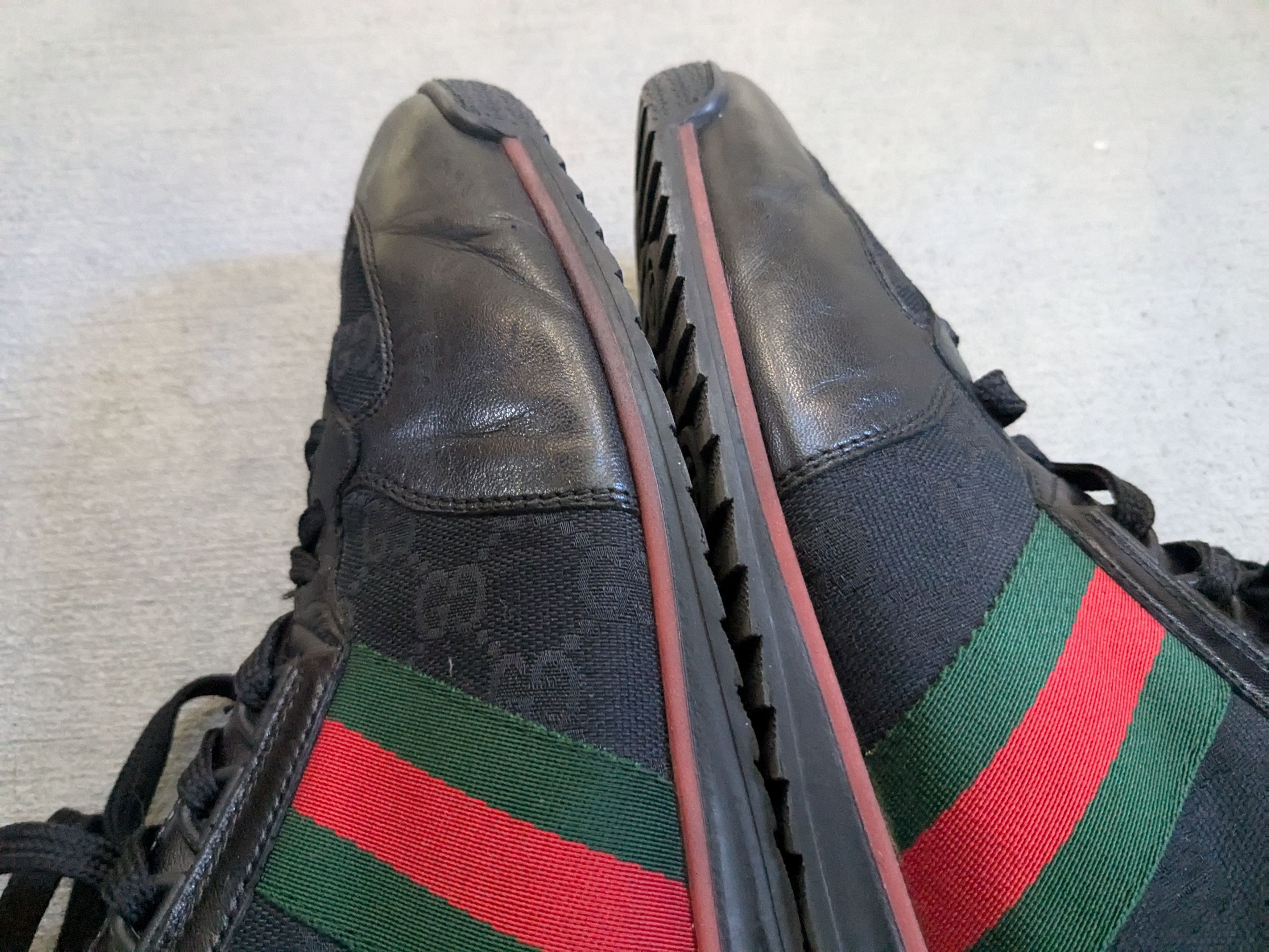Gucci Gucci Guccissima Sneakers 9.5 Black Monogram Leather Size US 9.5 / EU 42-43 - 12 Thumbnail