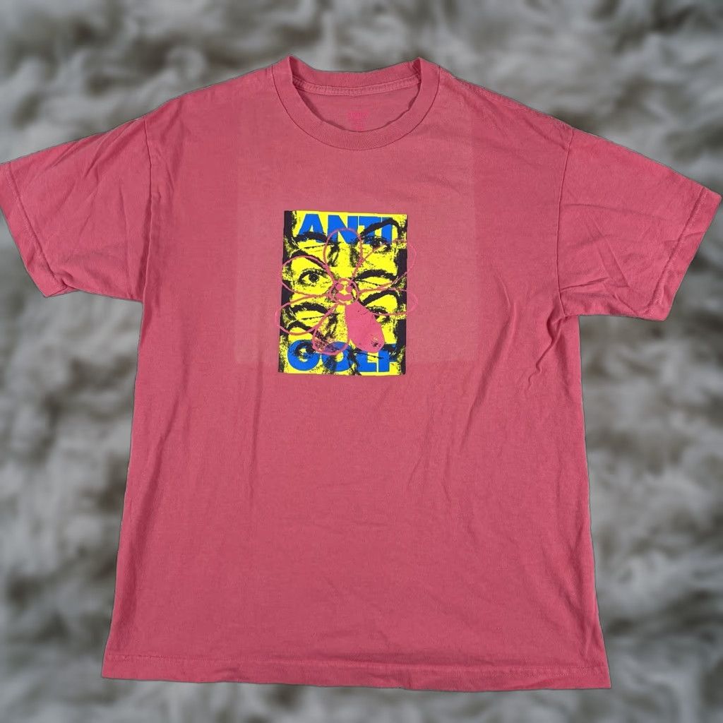 Vintage VINTAGE GOLF T-Shirt Mens L Pink ANTI Wang Odd Future Tyler The Creator Flower Boy Mens L Pink Flower Boy Shirt Size US L / EU 52-54 / 3 - 1 Thumbnail