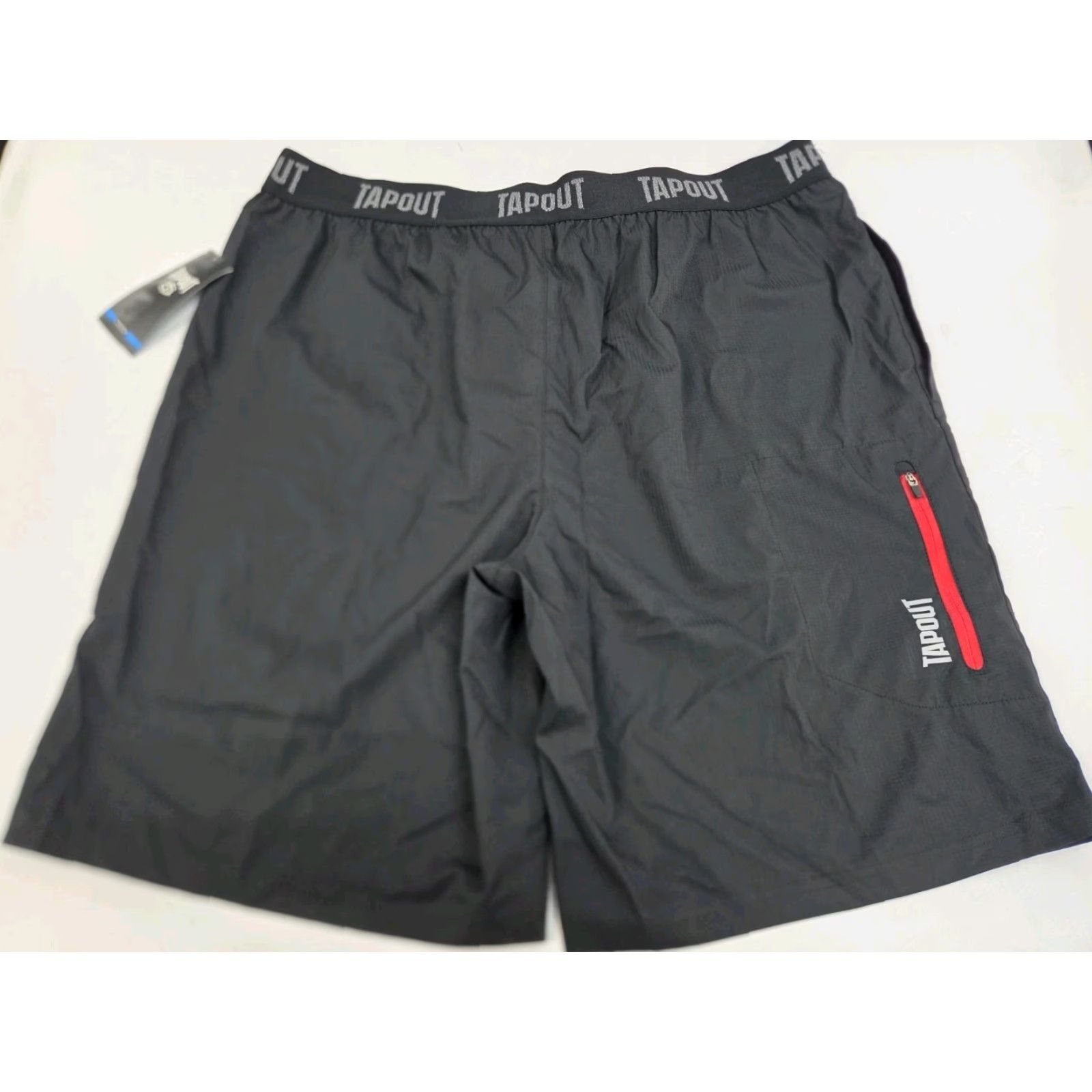 Tapout Tapout Mens Mega Shorts Black Drawstring Pockets 2XL Athletic Activewear Shorts Men Regular Inseam 10in Slim? Size US 39 - 2 Thumbnail