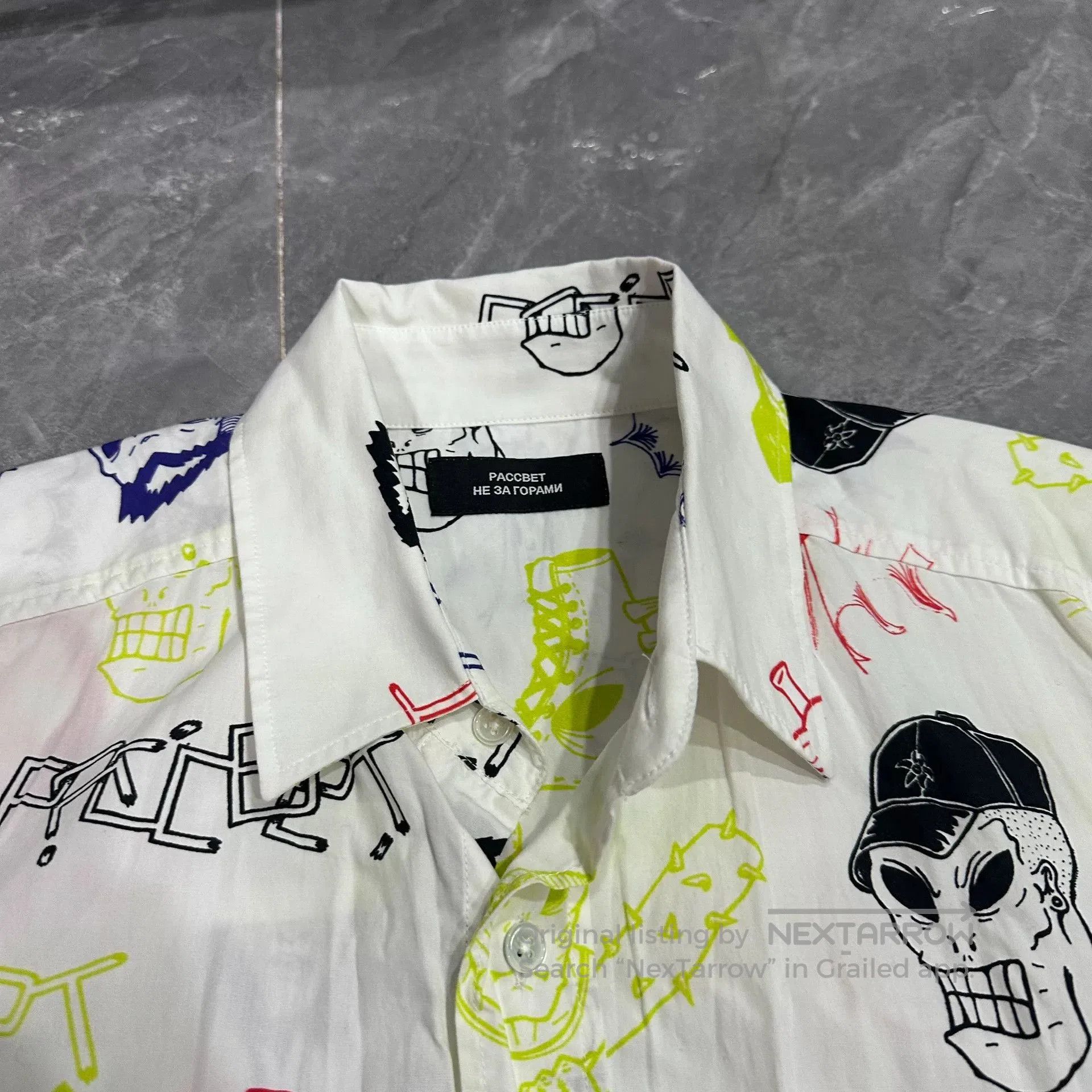 PACCBET Paccbet Gosha Graffiti White Long. Size US L / EU 52-54 / 3 - 6 Thumbnail