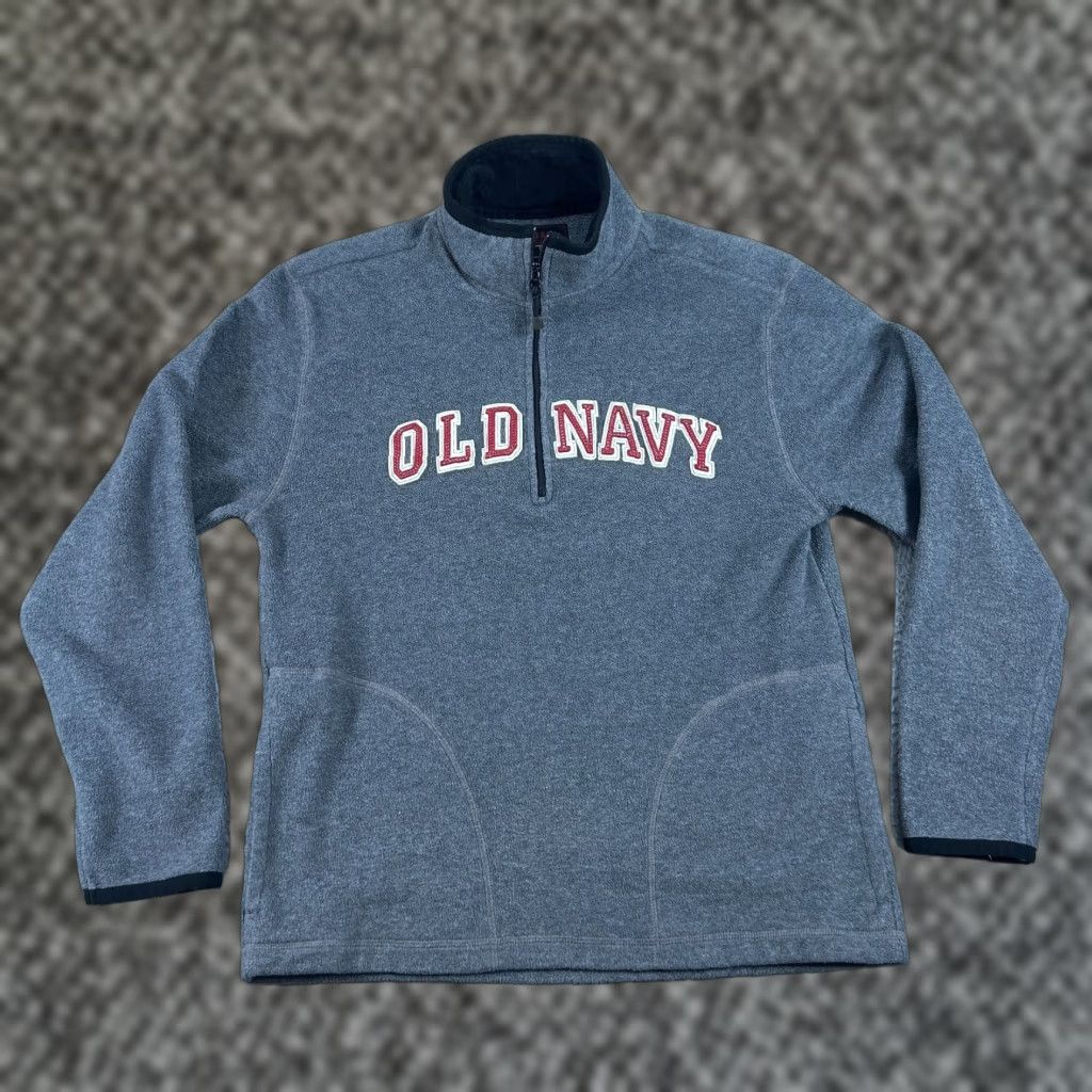 Vintage VINTAGE Vintage Old Navy Men's Fleece Pullover Size M Gray 1/2 Zip Y2K Classic Sweatshirt Winter Outdoor 90s Mens Size US M / EU 48-50 / 2 - 1 Thumbnail