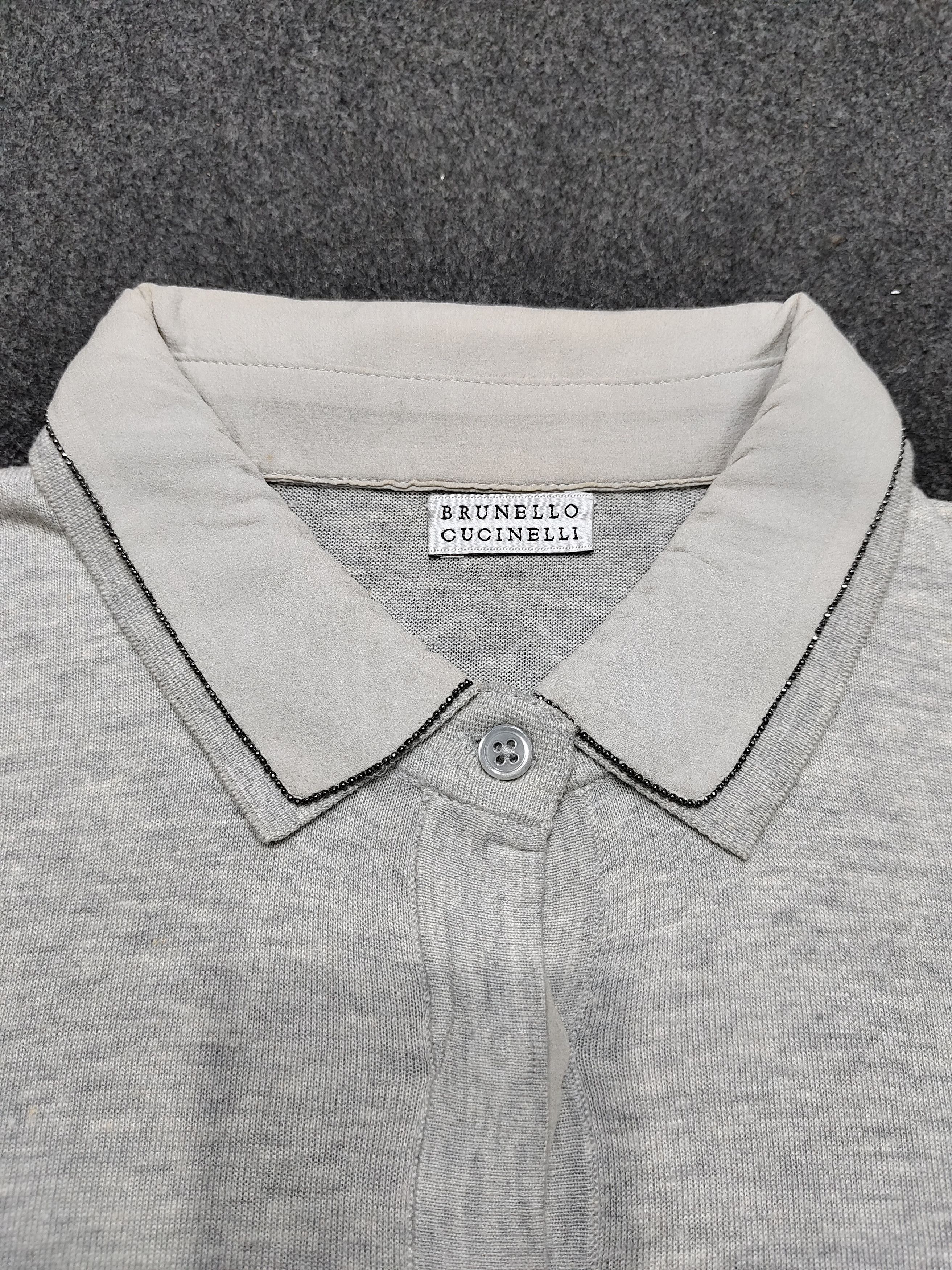 Brunello Cucinelli Brunello Cucinelli- Minimal Double Collar Polos Size S / US 4 / IT 40 - 4 Thumbnail