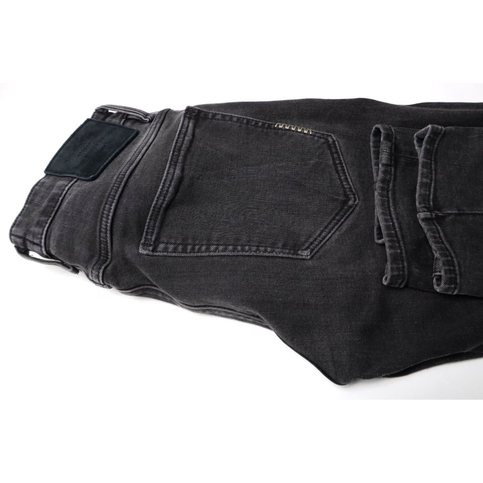Vintage Neuw Lou Slim Fit Jeans Men's W30/L30 Washed Black Faded Button Fly Stretchy Size US 30 / EU 46 - 5 Thumbnail