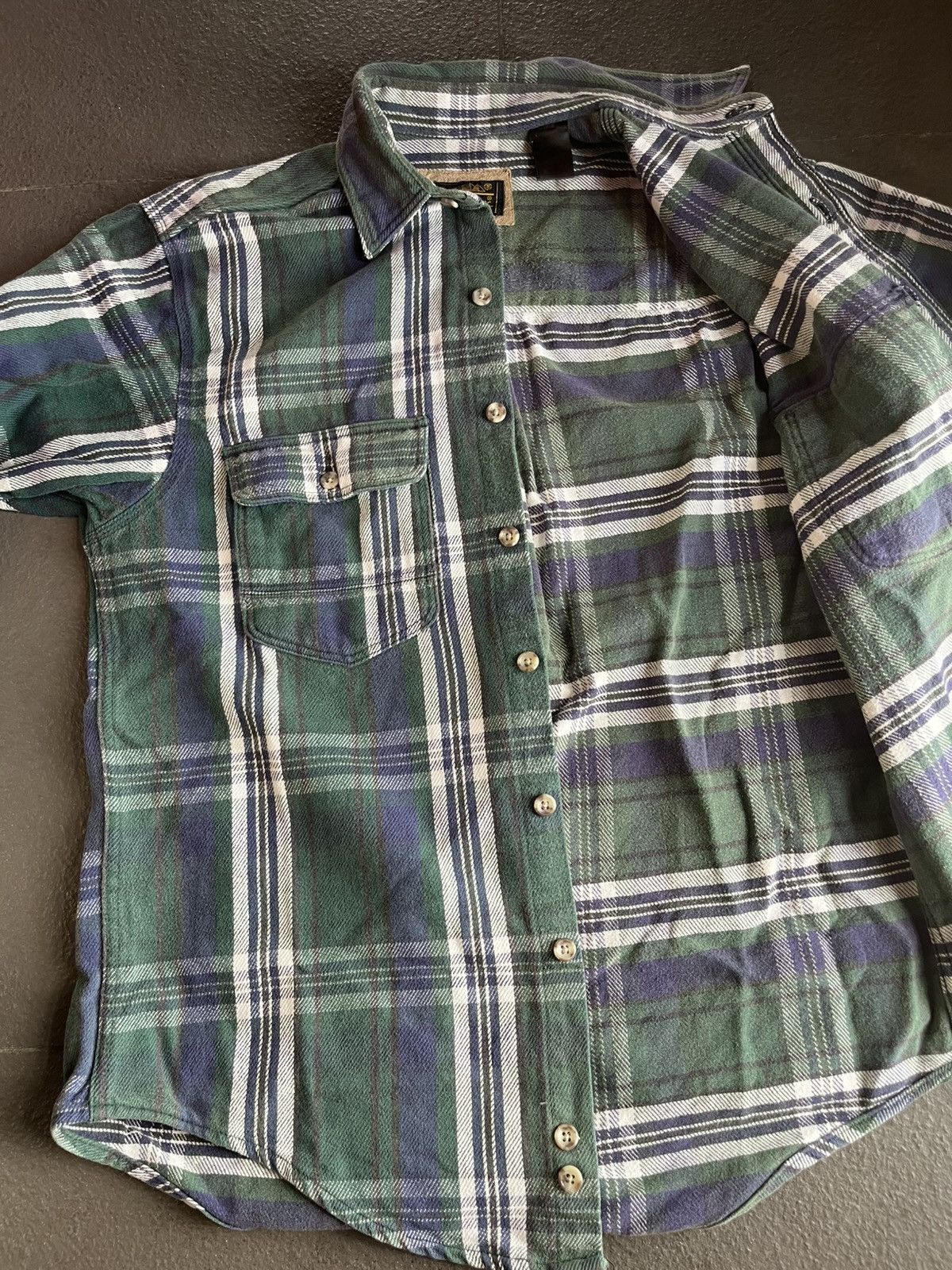 Vintage Vintage 80s Eddie Bauer Plaid Flannel Flap Pocket Lumberjack Size US L / EU 52-54 / 3 - 10 Thumbnail