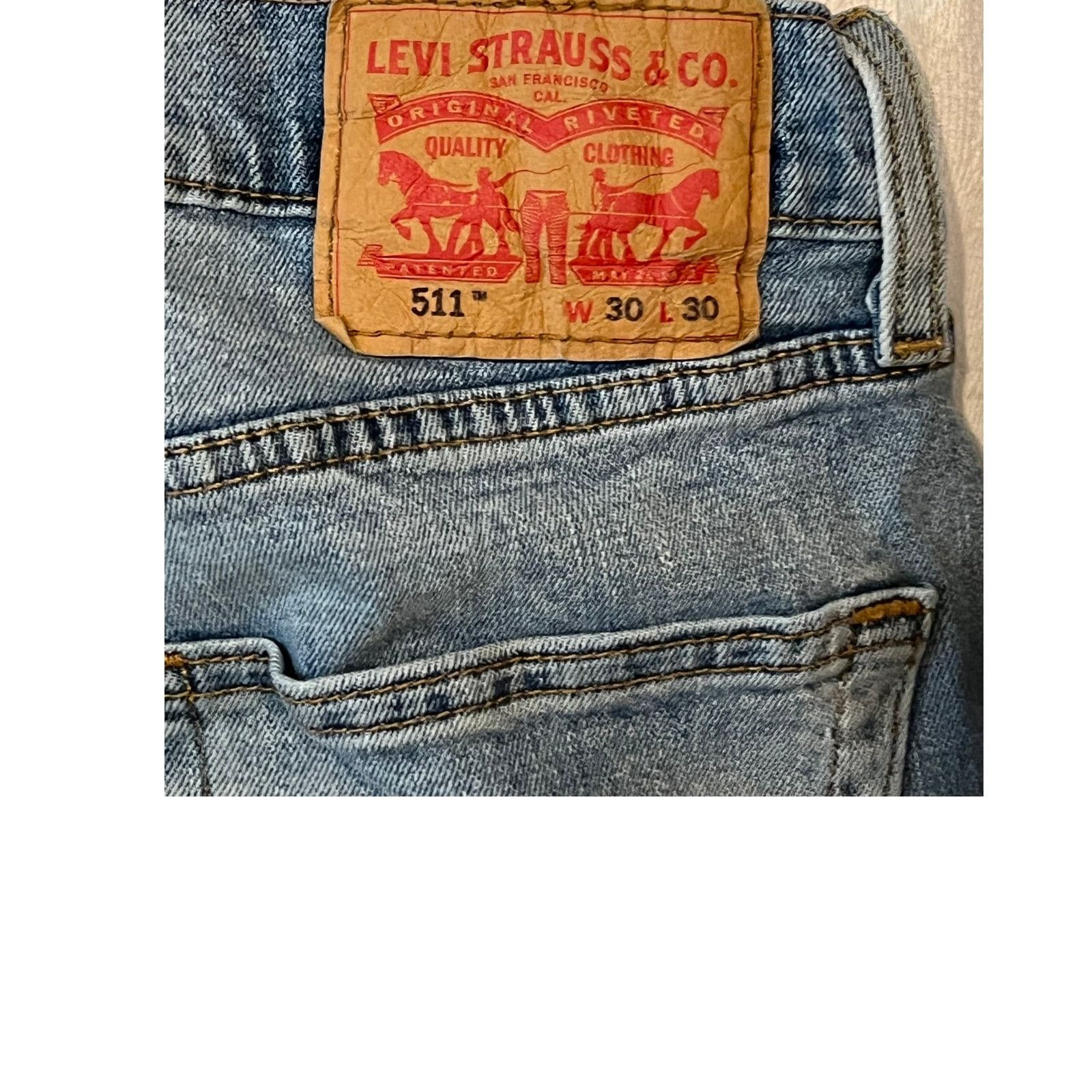 Levi's Levi's 511 Blue Jeans Slim Fit Mens 30x30 Size US 30 / EU 46 - 3 Thumbnail