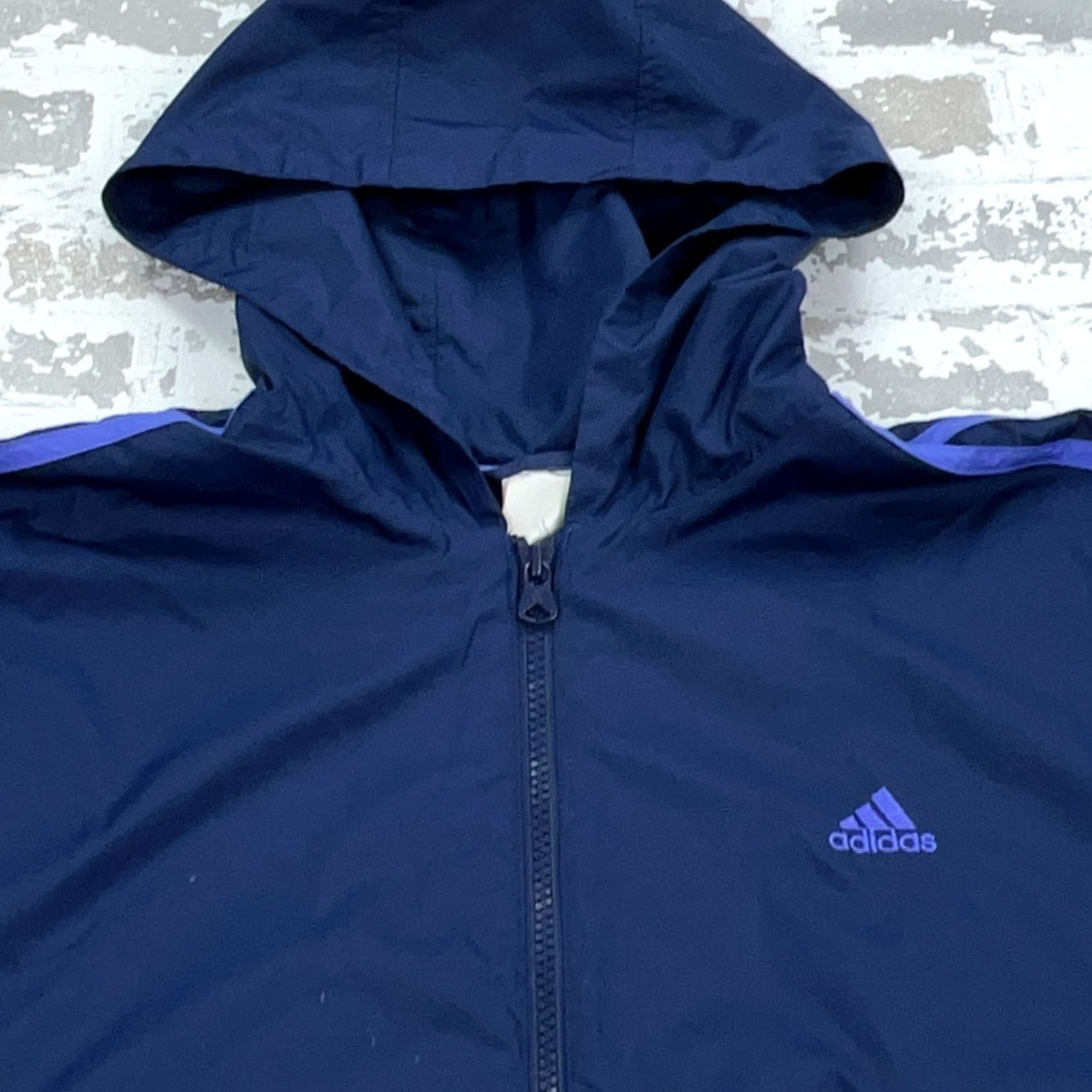 Adidas Adidas Jacket Women Large Blue Purple Windbreaker Track Suit Warm Up Lined VTG Size L / US 10 / IT 46 - 2 Thumbnail