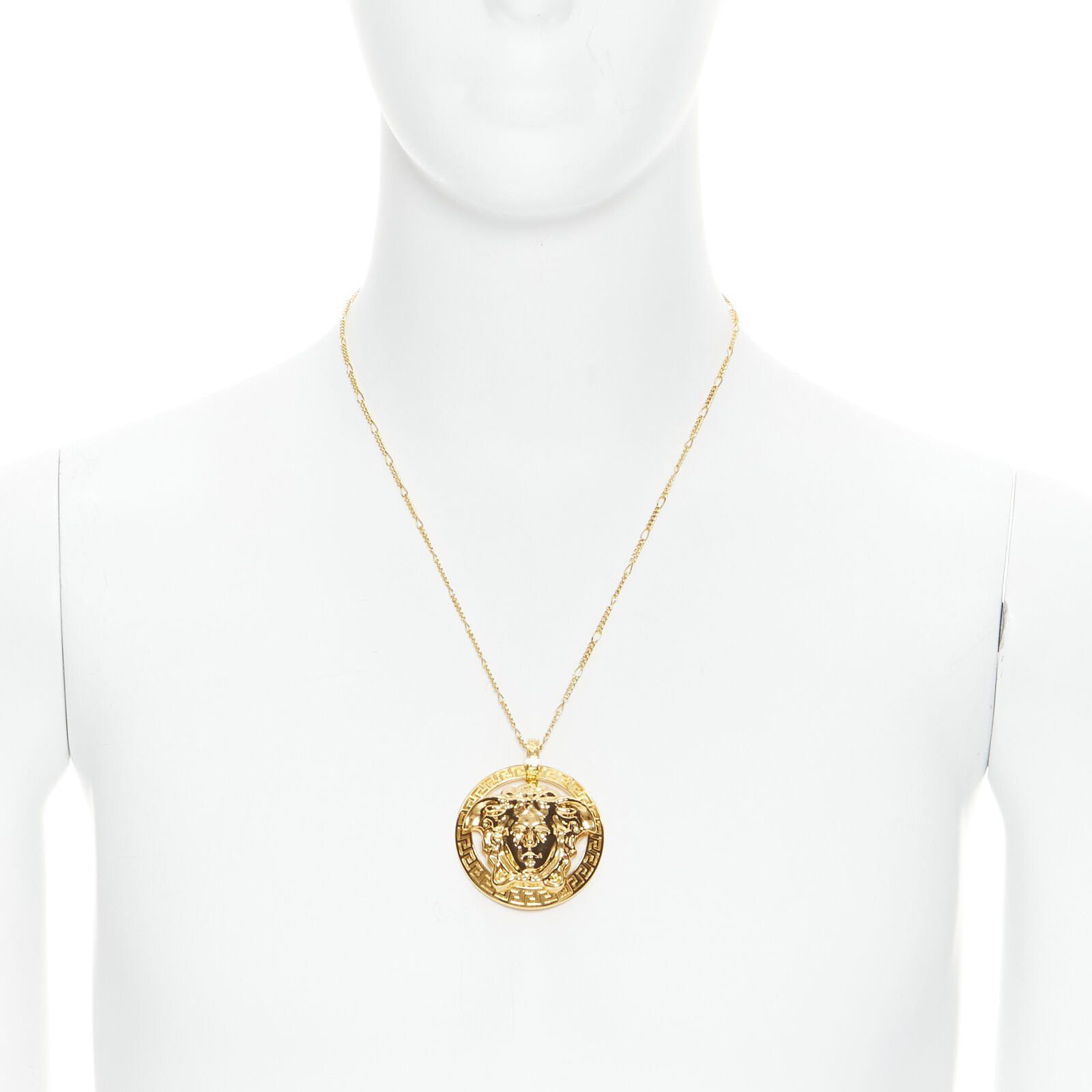 Versace VERSACE Medusa Greca coin medallion gold tone nickel short necklace Size ONE SIZE - 1 Thumbnail