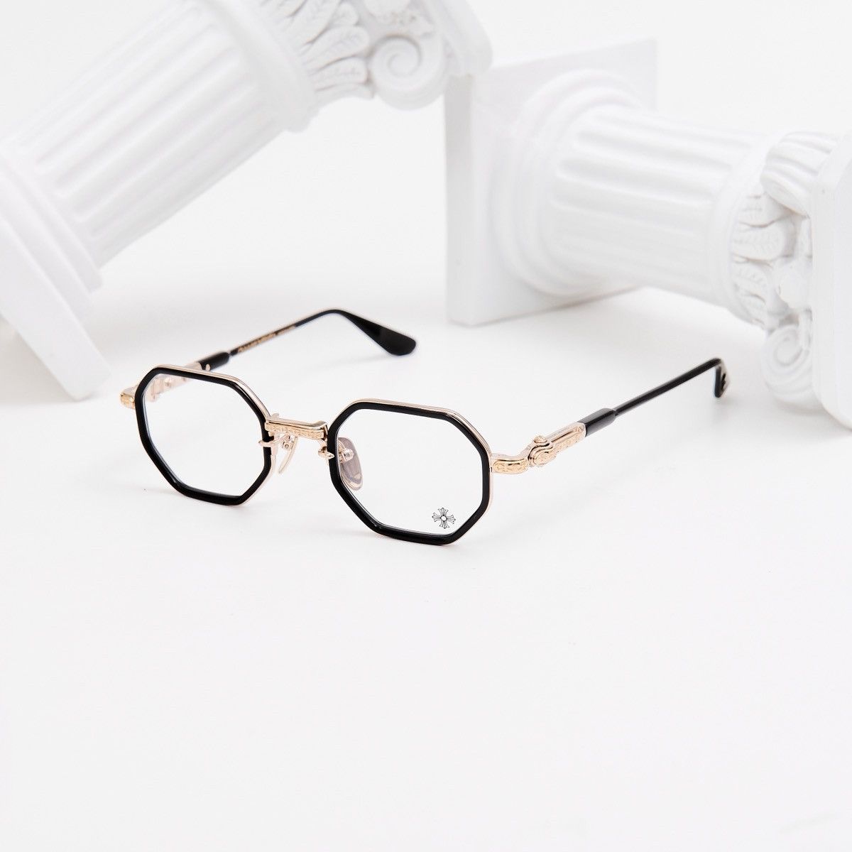 Chrome Hearts CHROME HEARTS TATTERS CLASSIC BROWN - GOLD PLATED GLASSES Size ONE SIZE - 1 Thumbnail