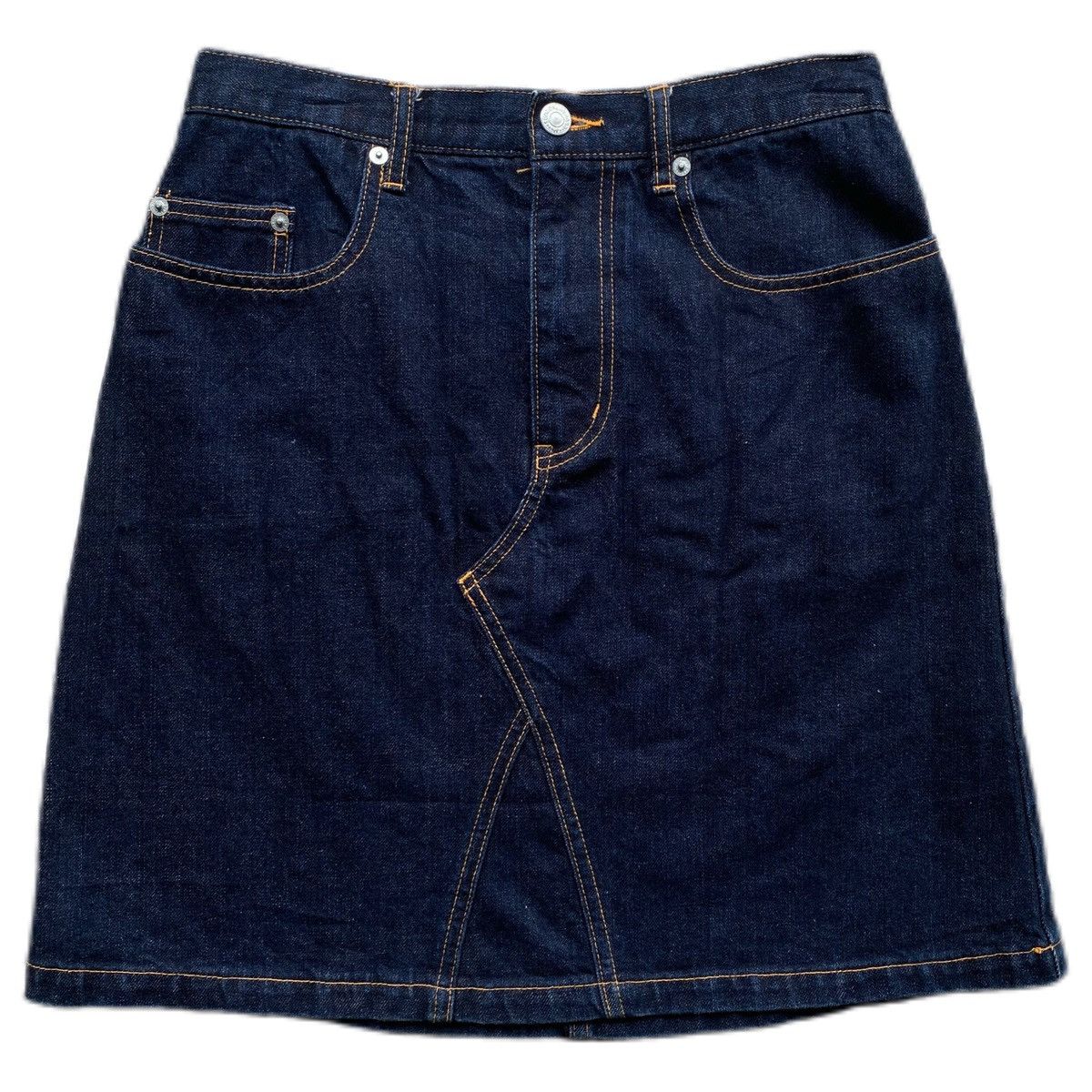Issey Miyake × Japanese Brand × Sunao Kuwahara ISSEY MIYAKE SUNAO KUWAHARA SELVEDGE DENIM SKIRT🔥 Size 28" / US 6 / IT 42 - 4 Thumbnail