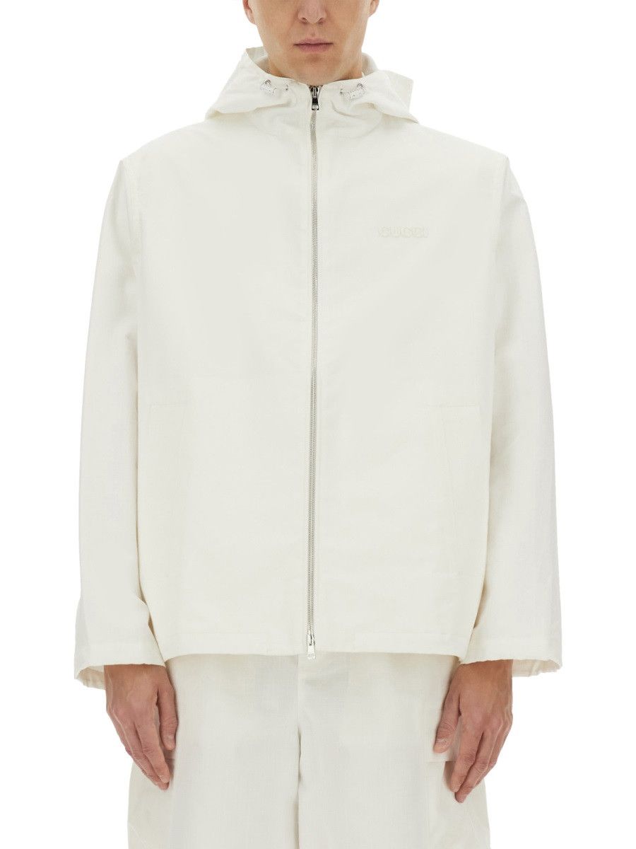 Gucci GUCCI ZIPPER SWEATSHIRT "WEB" - WHITE (IT 50) Size US L / EU 52-54 / 3 - 1 Thumbnail