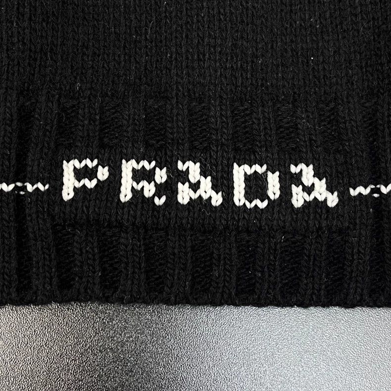 Prada Prada Black classic logo sheep wool cashmere cardigan sweat Size US S / EU 44-46 / 1 - 9 Thumbnail