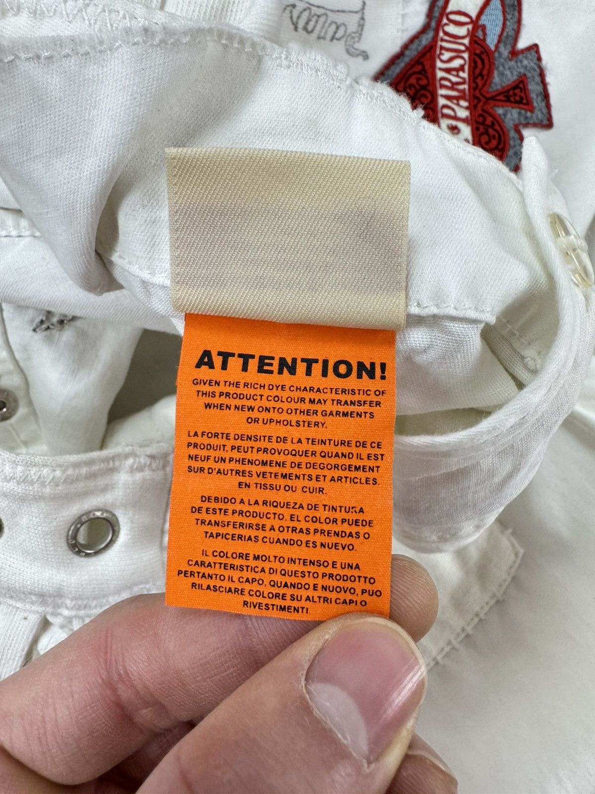 Parasuco PARASUCO Cotton Linen Denim Legend White Pants Avant Size 27" / US 4 / IT 40 - 11 Thumbnail