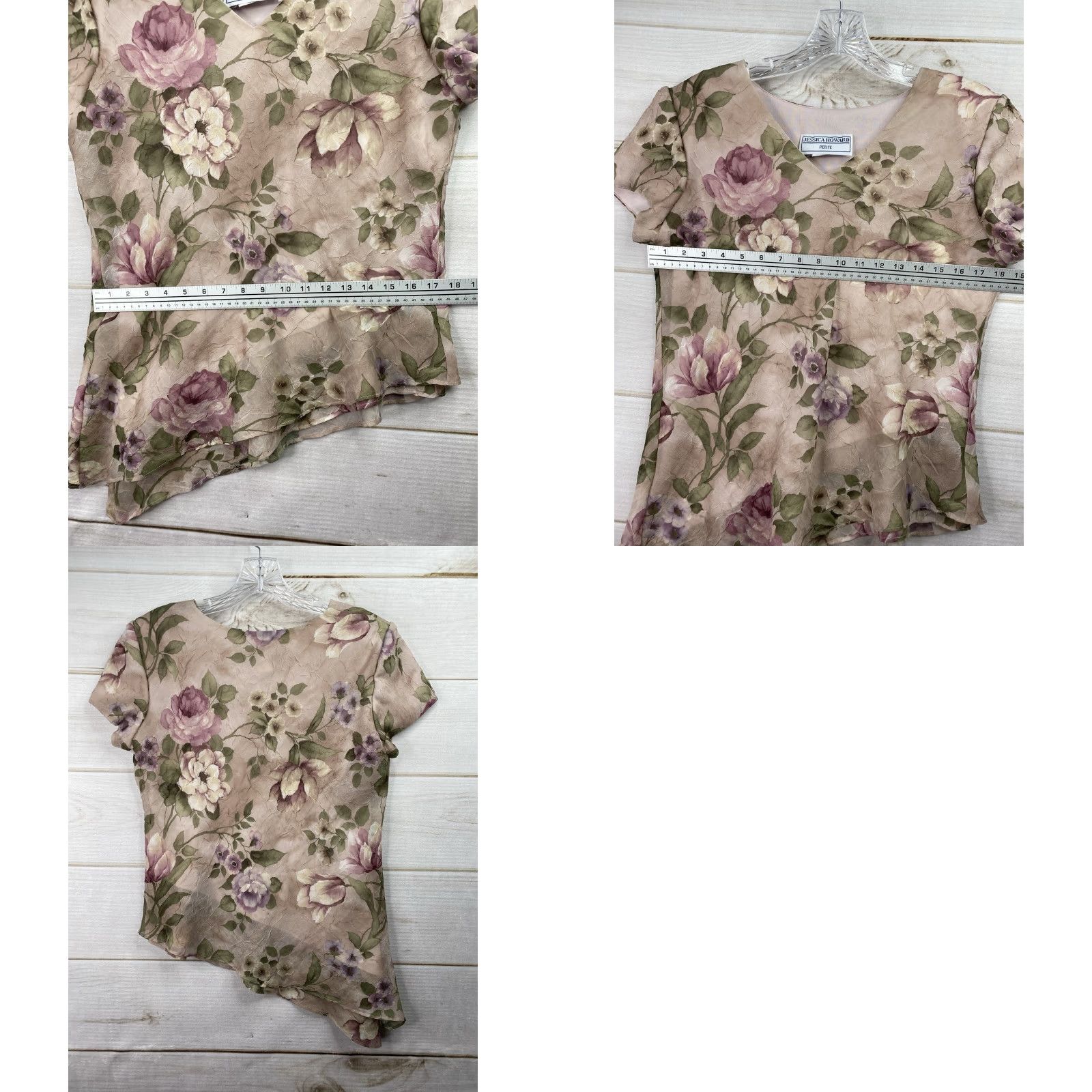 Vintage VINTAGE Jessica Howard Outfit/Set Skirt Shirt 12 Pink Floral Lined Midi Cottagecore Garden Girl Women Size XL / US 12-14 / IT 48-50 - 9 Thumbnail