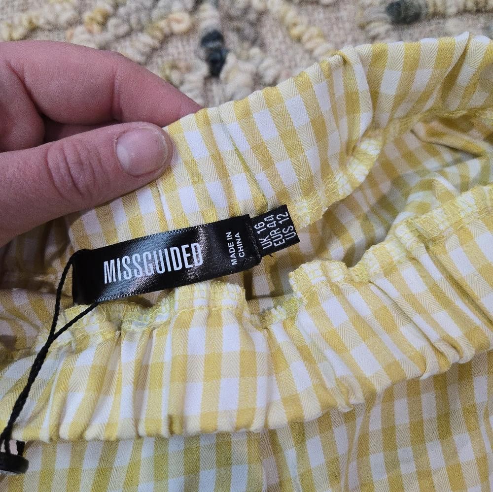 Designer Missguided Gingham Women Shorts Size 34" / US 12 / IT 48 - 4 Thumbnail
