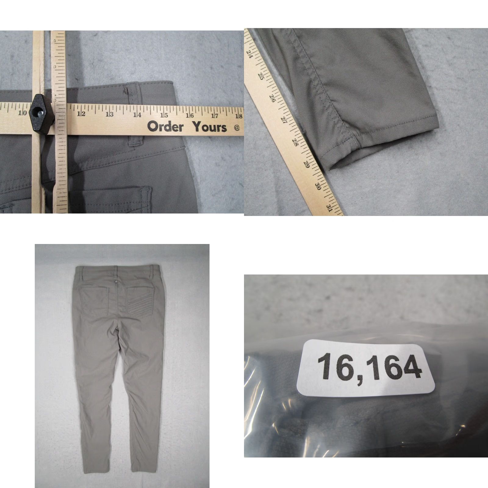 Prana VINTAGE PrAna Women's Pants 10 Gray Outdoor Stretch Chino Travel Casual Size 32" / US 10 / IT 46 - 8 Thumbnail