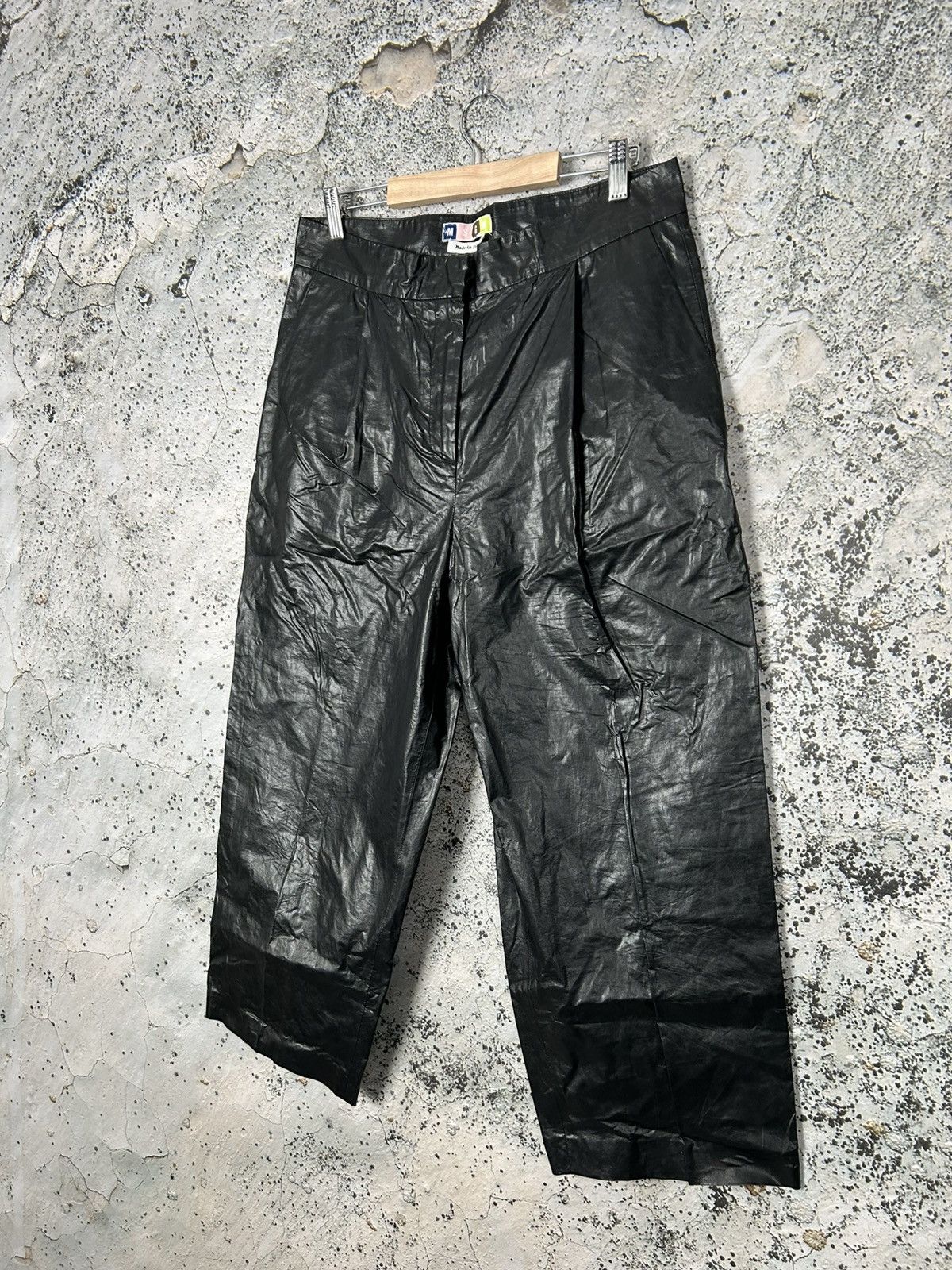 MSGM MSGM Polyurethane Avantgarde Pants Grunge Rock Punk Goth Size US 34 / EU 50 - 2 Thumbnail