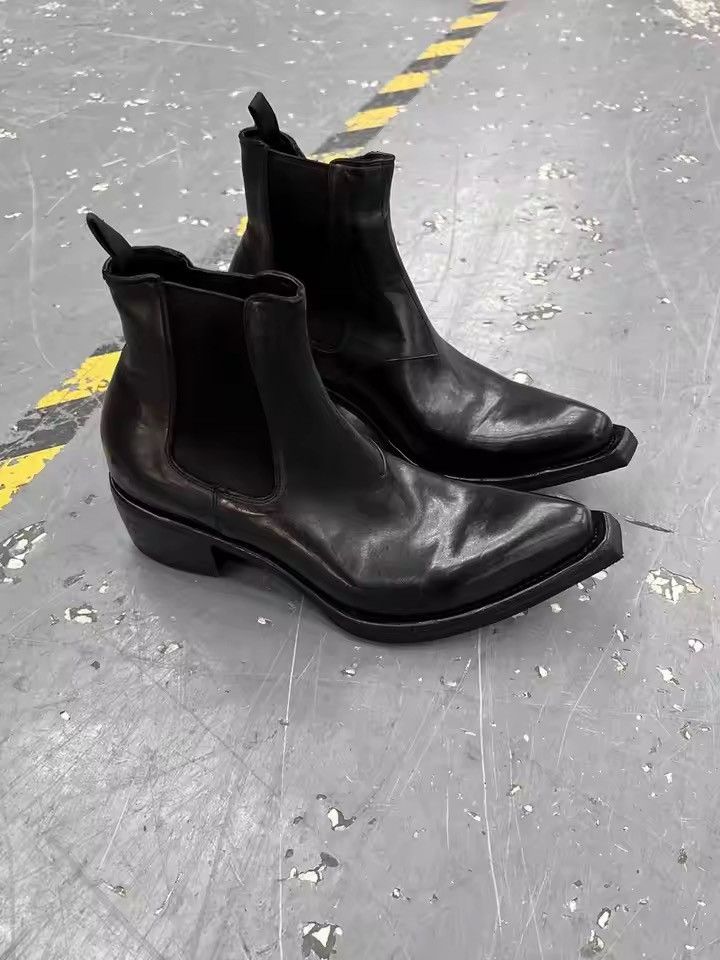 Japanese Brand Real Cow Genuine Leather Designer British Chelsea Boots Size US 11 / EU 44 - 7 Thumbnail